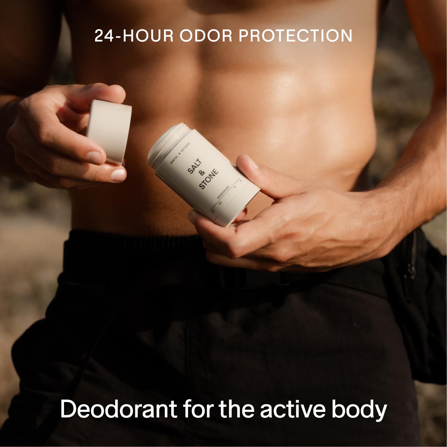 SALT & STONE Natural Deodorant - Santal & Vetiver | Extra Strength Natural Deodorant for Women & Men | Aluminum Free with Seaweed Extracts, Shea Butter & Probiotics | Free From Parabens & Sulfates-UPStoxs