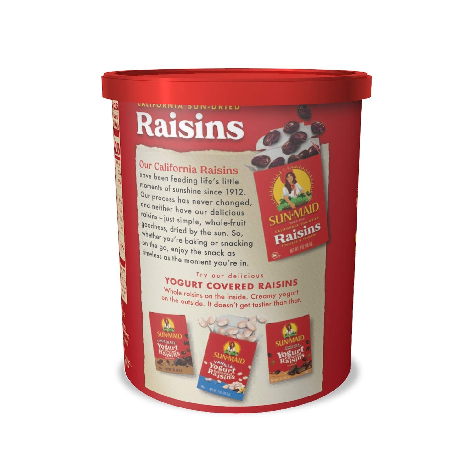 Sun-Maid California Sun-Dried Raisins - 13 oz Resealable Canister - Dried Fruit Snack for Lunches, Snacks, and Natural Sweeteners-UPStoxs