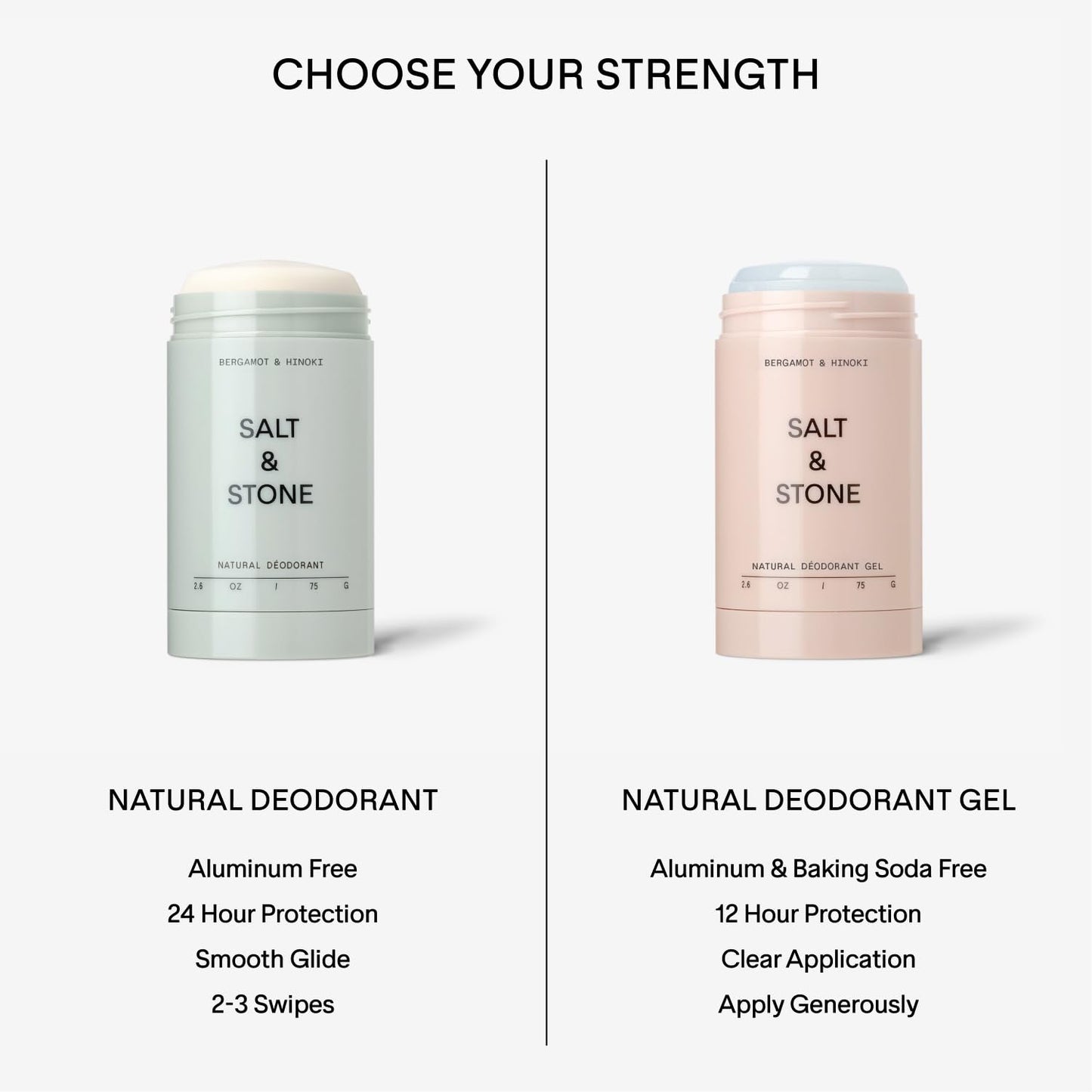 SALT & STONE Natural Aluminum-Free Deodorant with Bergamot & Hinoki - For Men & Women-UPStoxs