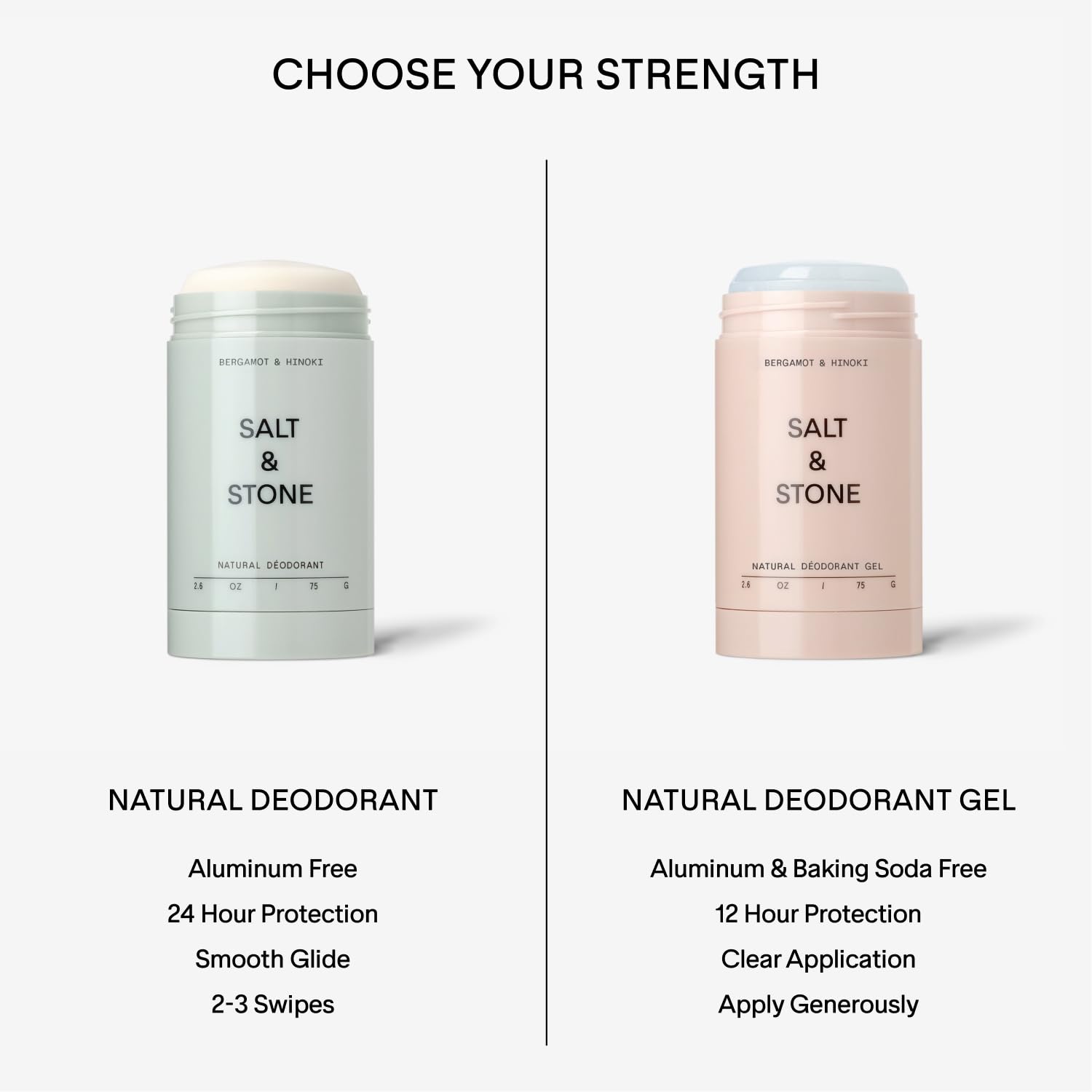 SALT & STONE Natural Aluminum-Free Deodorant with Bergamot & Hinoki - For Men & Women-UPStoxs
