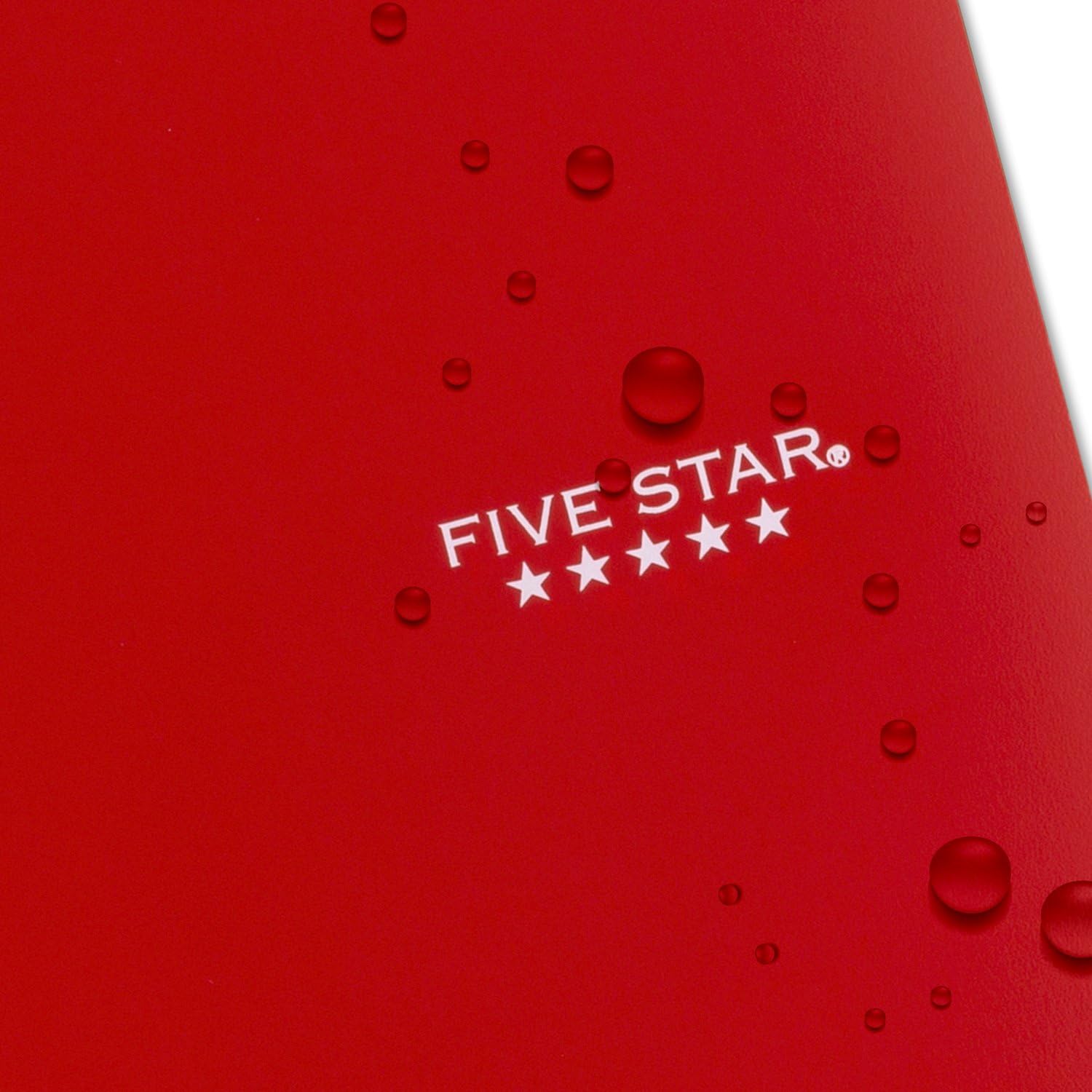 Five Star Spiral Notebook + Study App, 5 Subject, College Ruled Paper, Fights Ink Bleed, Water Resistant Cover, 8-1/2" x 11", 200 Sheets, Red (72077)-UPStoxs