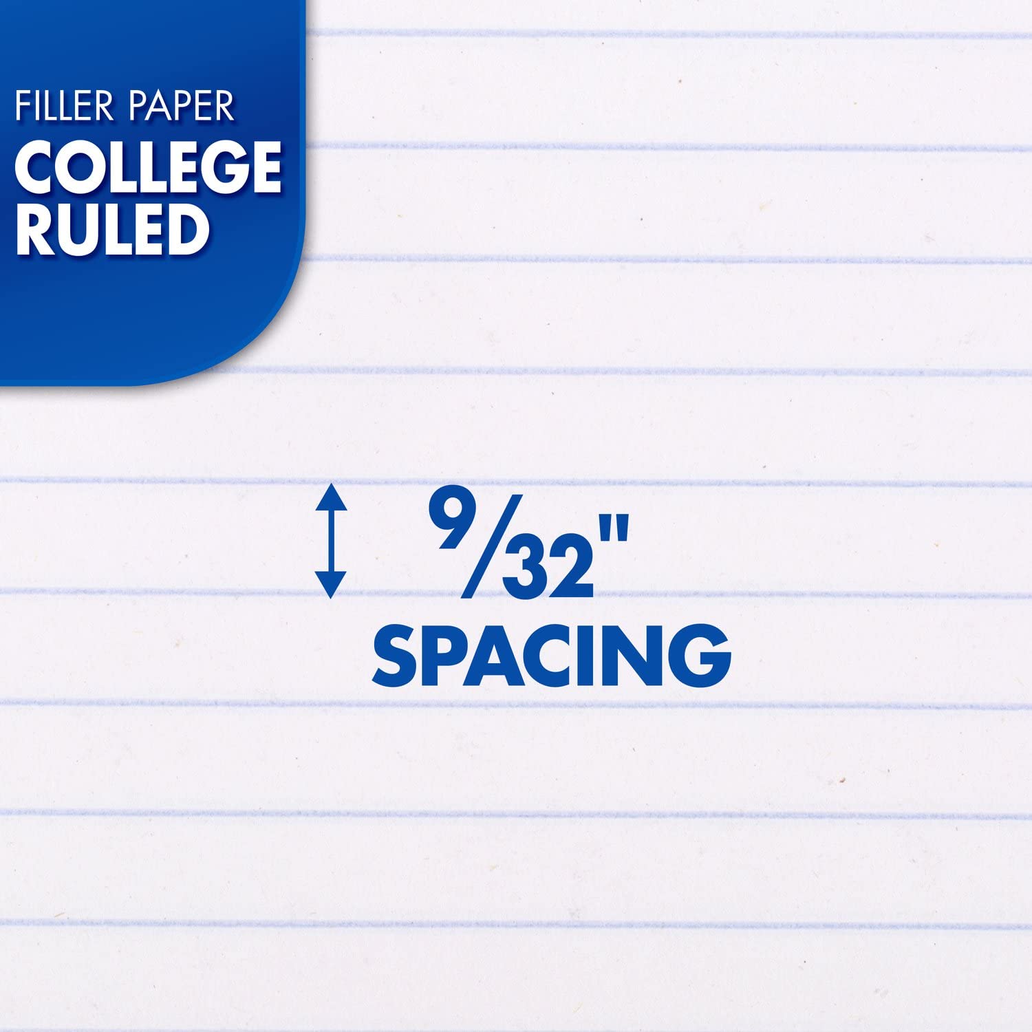 Mead Loose Leaf Paper, Notebook Paper, College Ruled Filler Paper, Standard, 8 x 10.5, 200 Sheets (15326), White-UPStoxs