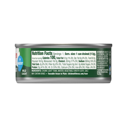 Chicken of the Sea Chunk Light Tuna in Water, Wild Caught Tuna, 5-Ounce Cans (Pack of 10)-UPStoxs