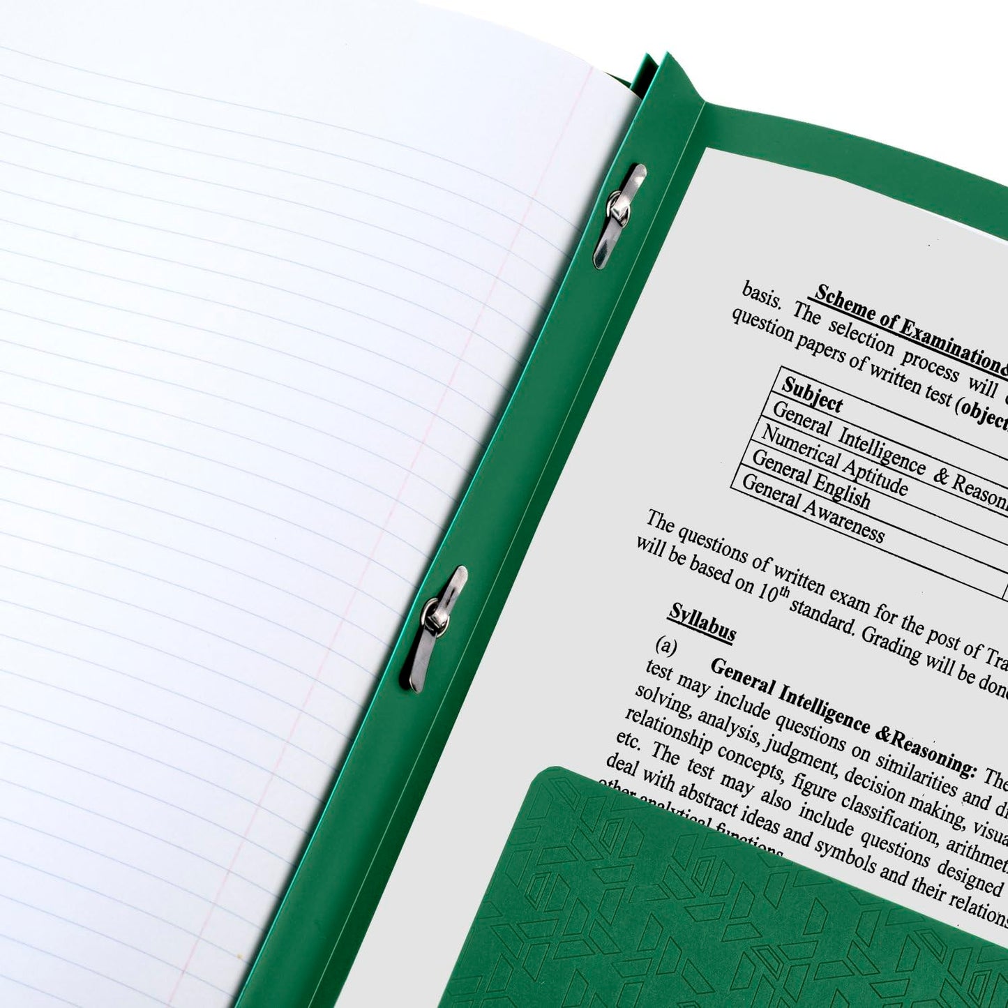 Five Star 2 Pocket Folder, Plastic Folder with Stay-Put Tabs and Prong Fasteners, Fits 3-Ring Binder, Holds 8-1/2" x 11" Paper, Writable Label, Forest Green (72111)-UPStoxs