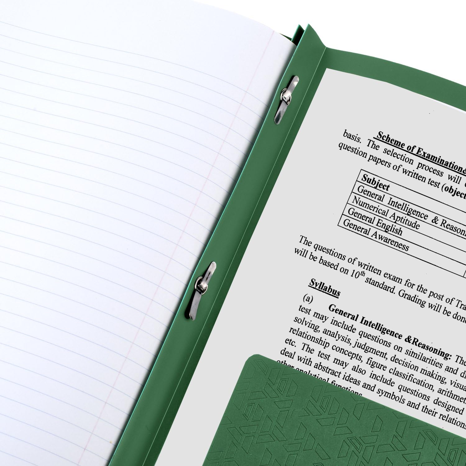 Five Star 2 Pocket Folder, Plastic Folder with Stay-Put Tabs and Prong Fasteners, Fits 3-Ring Binder, Holds 8-1/2" x 11" Paper, Writable Label, Forest Green (72111)-UPStoxs