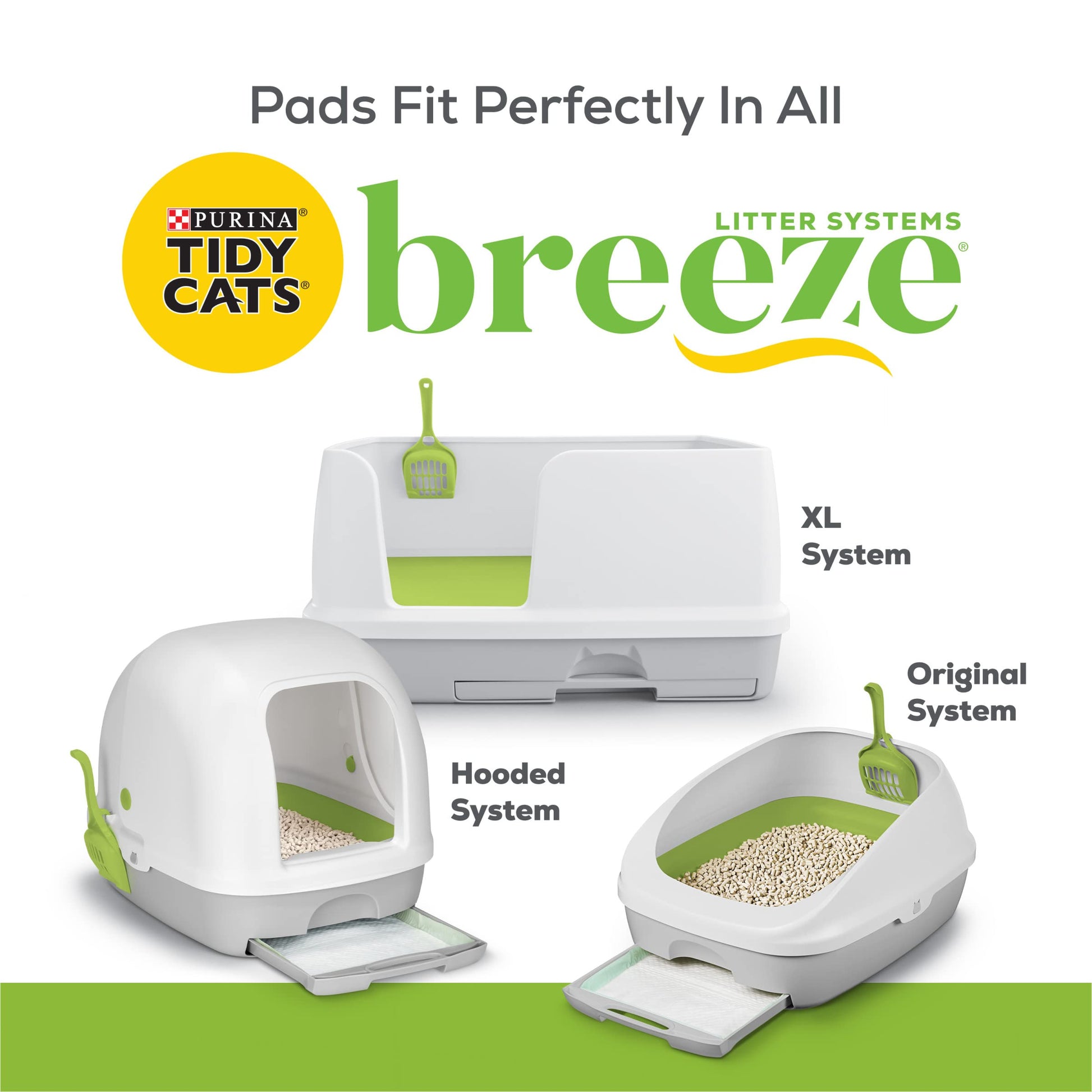 Purina Tidy Cats Cat Litter Breeze Pads Refill Pack Multi Cat Litter Pads - 8 ct. Bags-UPStoxs
