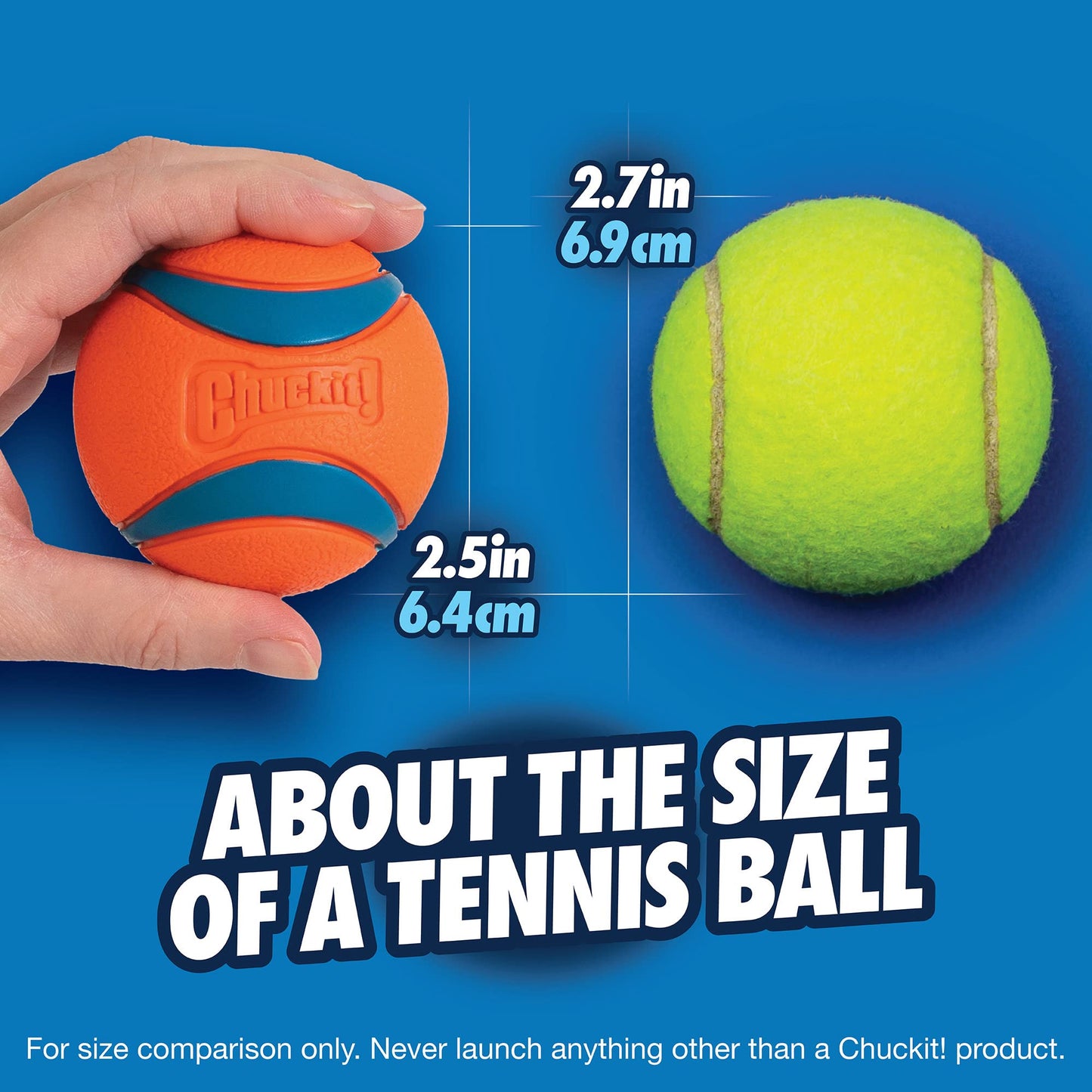 Chuckit Ultra Ball Dog Toy, Medium (2.5 Inch Diameter) Pack of 4, for Breeds 20-60 Lbs-UPStoxs