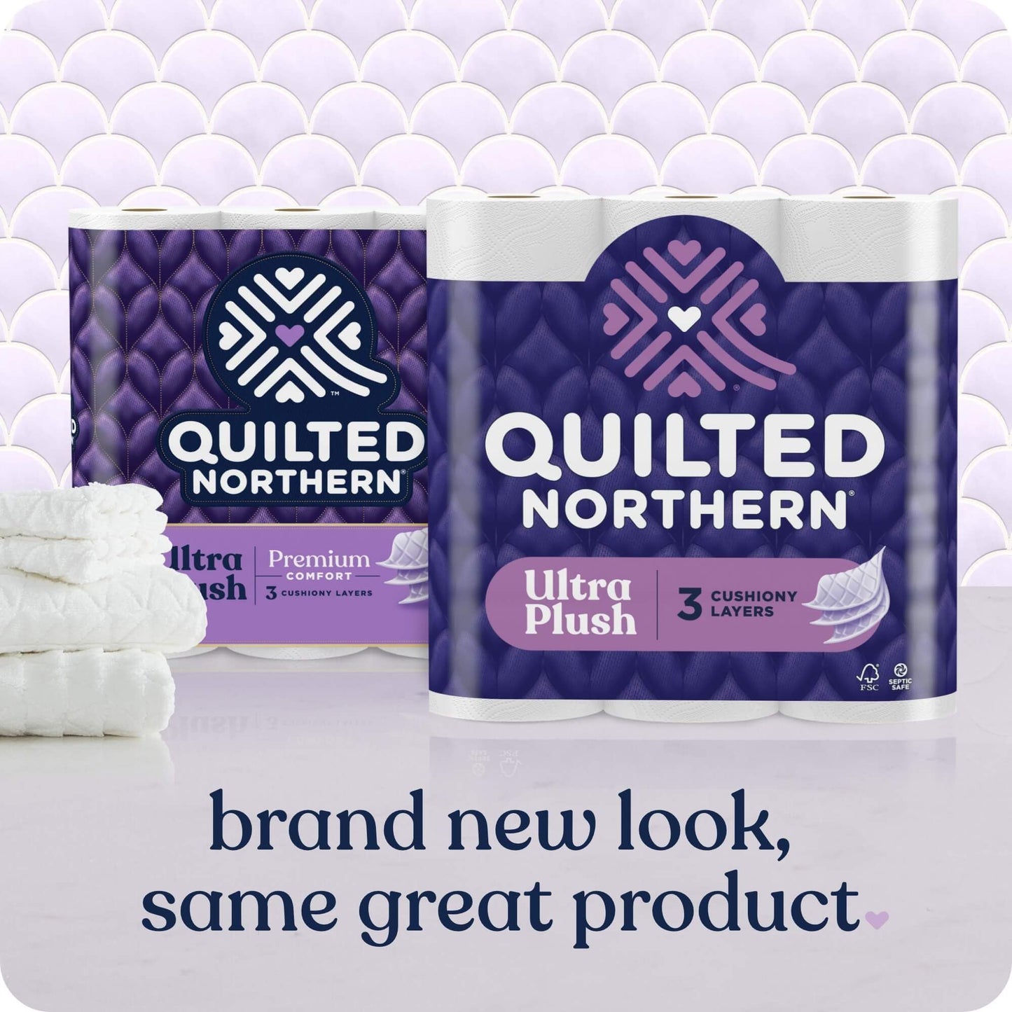 Quilted Northern Ultra Plush Toilet Paper, 24 Mega Rolls = 96 Regular Rolls, 3X Thicker*, 3 Ply Soft Toilet Tissue-UPStoxs