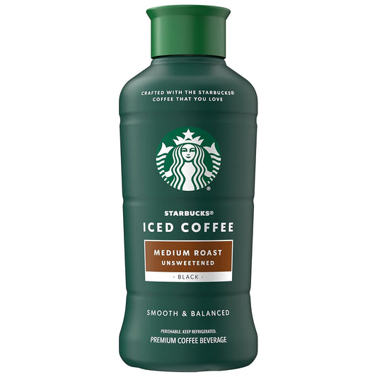 Starbucks Unsweetened Iced Coffee, Medium Roast, 48 fl. oz., 2 pk.-UPStoxs