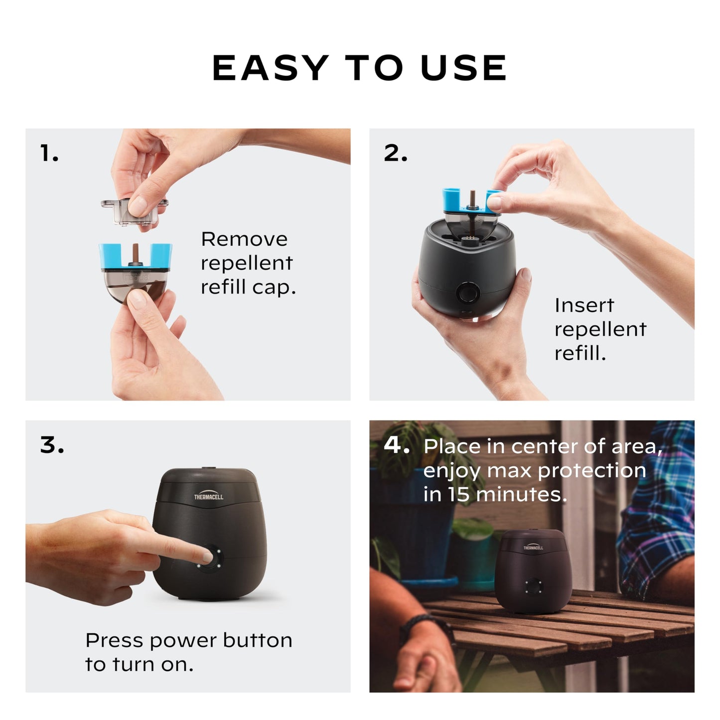 Thermacell Rechargeable Mosquito Repeller Refills; Advanced Repellent Formula Provides 20 foot Protection Zone; Compatible with Thermacell E-Series & Radius Only; No DEET, Spray or Flame-UPStoxs