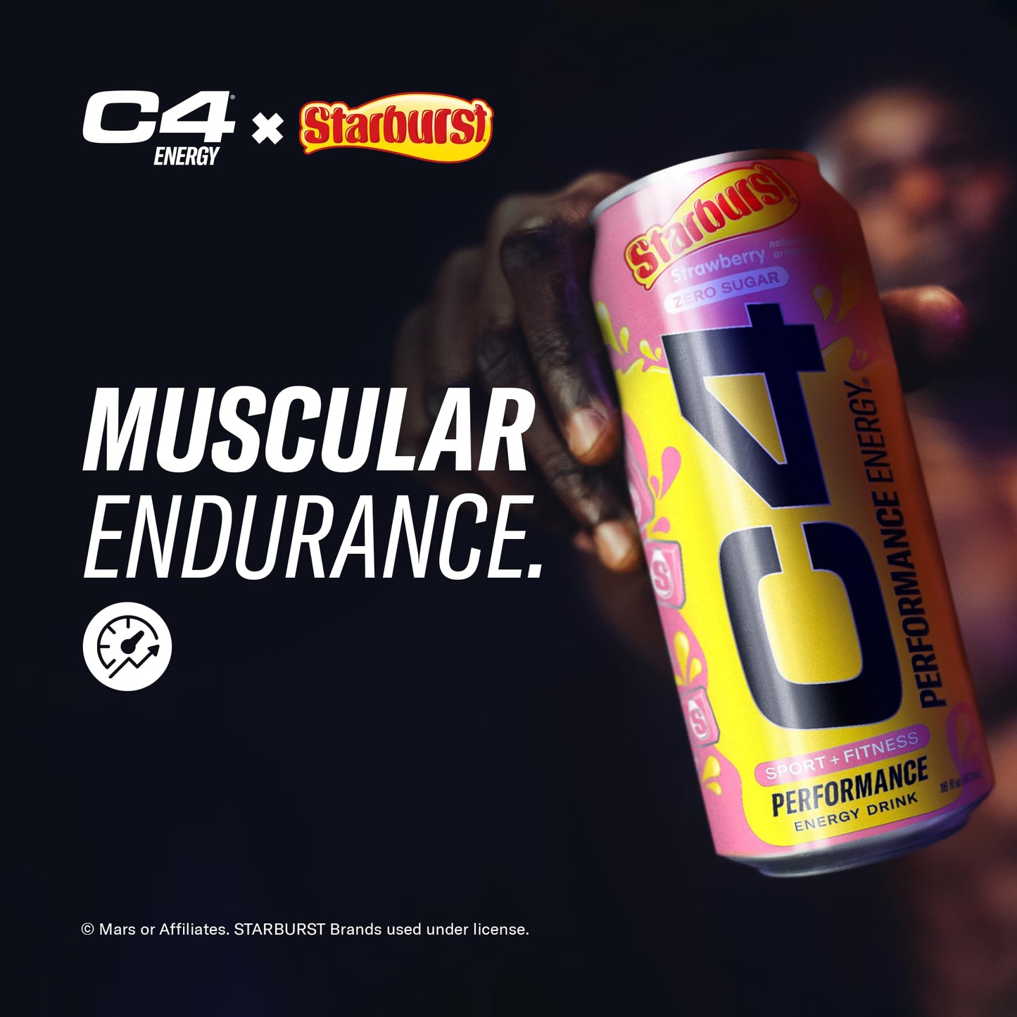 C4 Performance Energy Drink | STARBUST™ Strawberry | Zero Sugar Carbonated Preworkout Energy | 200mg Caffeine with Beta Alanine | 16 Fl Oz (12 Pack)-UPStoxs