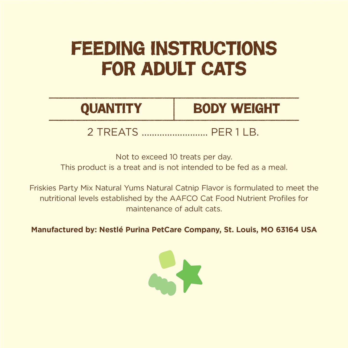 Purina Friskies Made in USA Facilities, Natural Cat Treats, Party Mix Natural Yums Catnip Flavor - 20 oz. Canister-UPStoxs