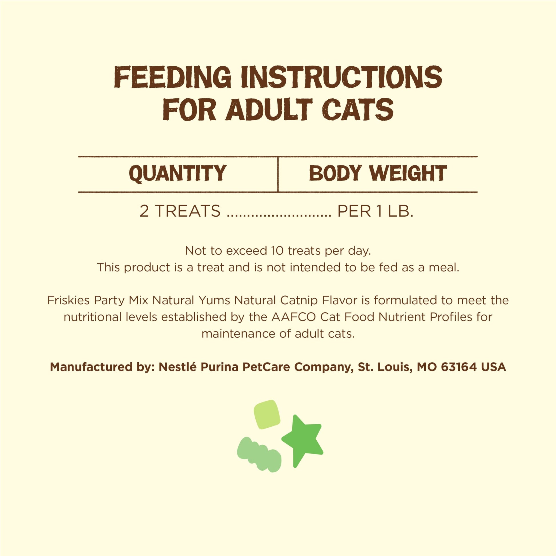 Purina Friskies Made in USA Facilities, Natural Cat Treats, Party Mix Natural Yums Catnip Flavor - 20 oz. Canister-UPStoxs