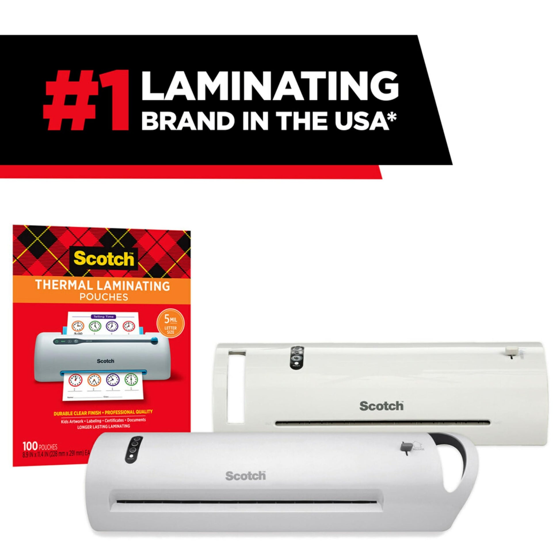 Scotch Thermal Laminating Pouches,200 Pack Laminating Sheets,3 Mil,8.9 x 11.4 Inches, Education Supplies & Craft Supplies, For Use With Thermal Laminators, Letter Size Sheets (TP3854-200)-UPStoxs