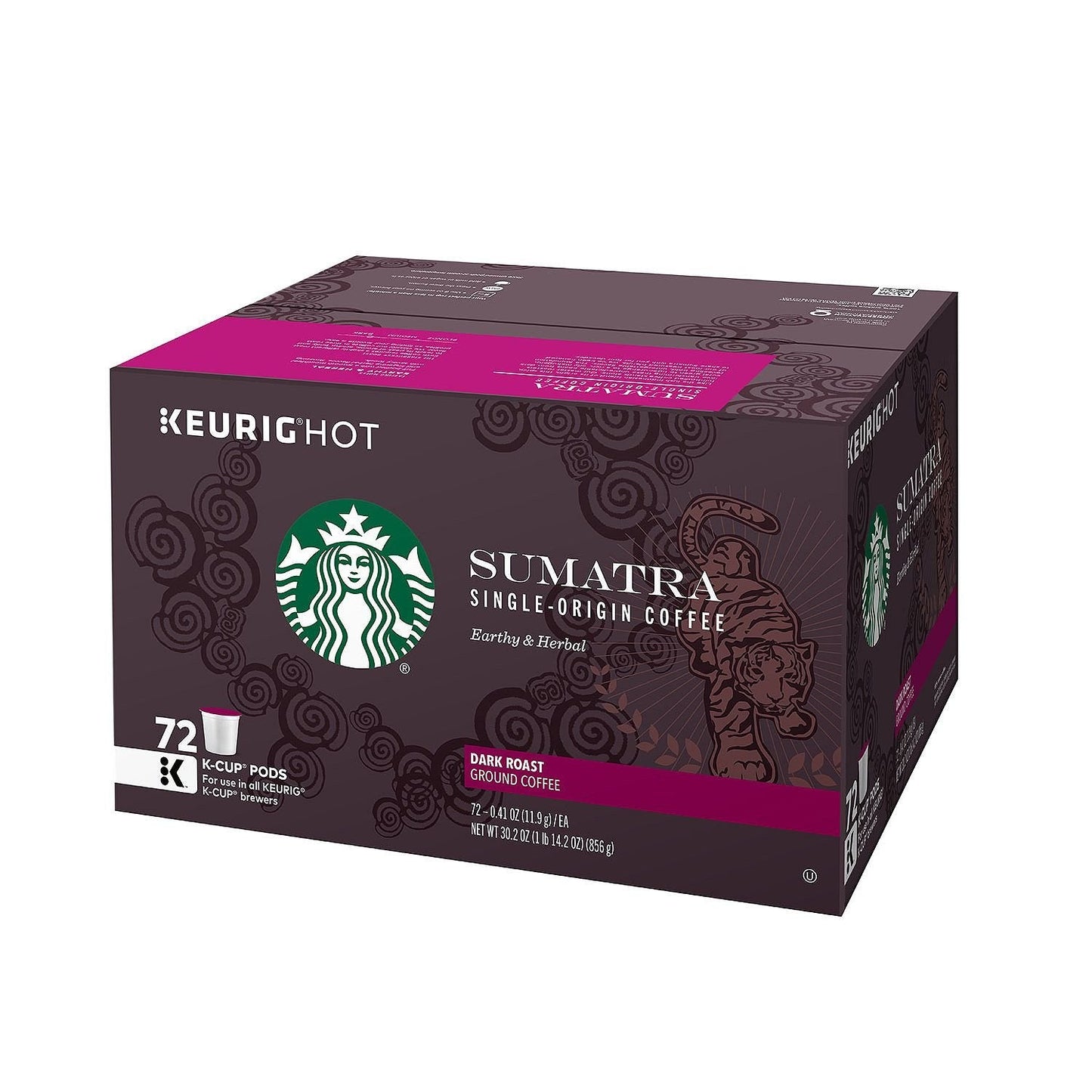 Starbucks Dark Roast K-Cup Coffee Pods, Single-Origin Sumatra, 72 ct.-UPStoxs