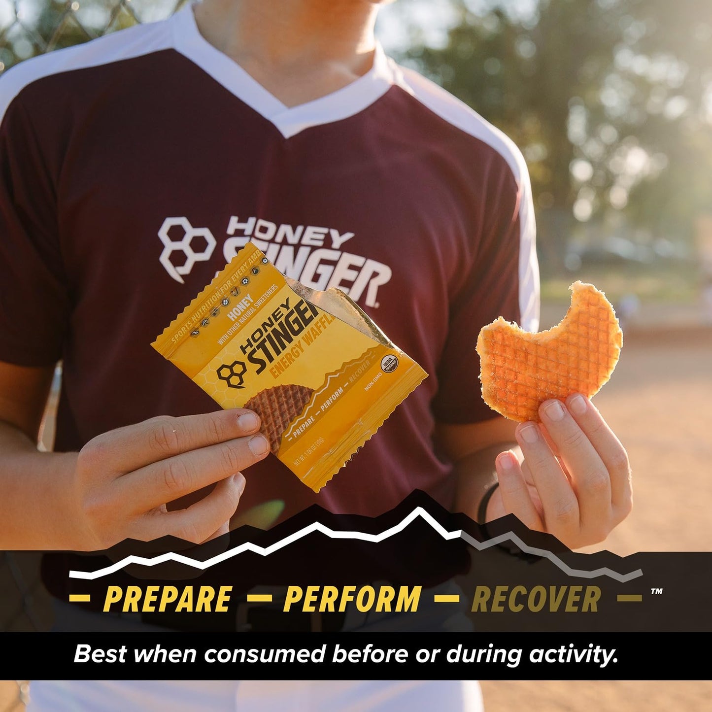 Honey Stinger Organic Honey Waffle, Energy Stroopwafel for Exercise, Endurance and Performance, Sports Nutrition for Home & Gym, Pre & During Workout, Box of 16 Waffles, 16.96 Ounce (Pack of 16)-UPStoxs