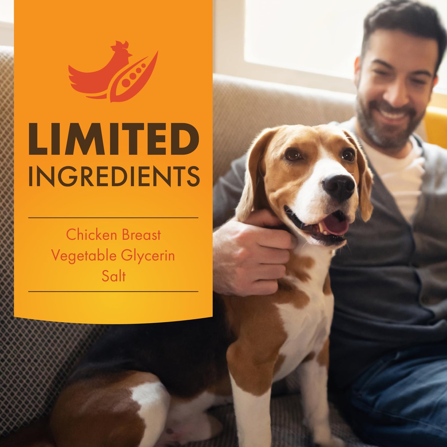 Pur Luv Dog Treats, Chicken Jerky for Dogs, Made with 100% Real Chicken Breast, 16 Ounces, Healthy, Easily Digestible, Long-Lasting, High Protein Dog Treat, Satisfies Dog's Urge to Chew-UPStoxs
