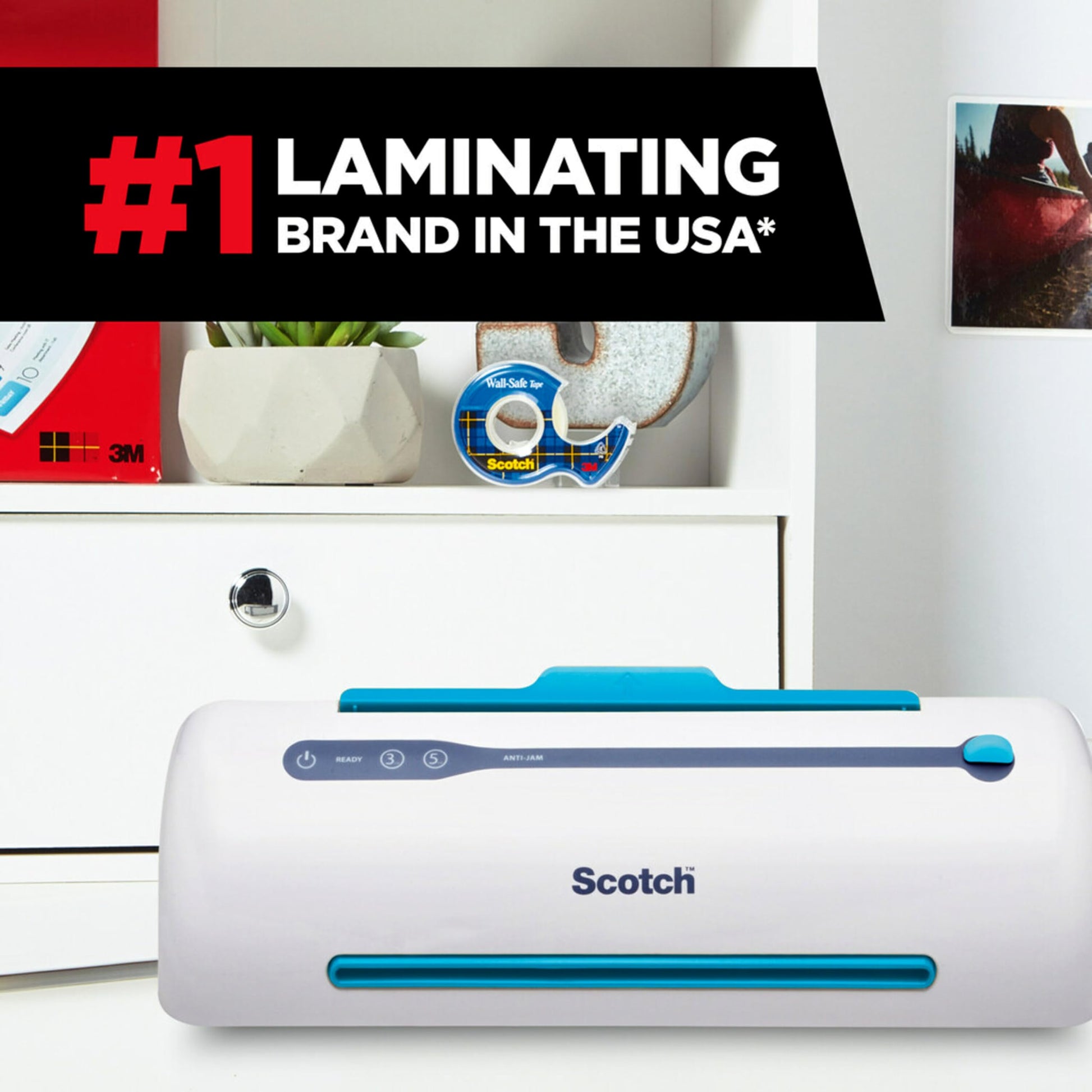 Scotch Brand PRO Thermal Laminator, Never Jam Technology Automatically Prevents Misfed Items,2 Roller System,9 inch (TL906)-UPStoxs