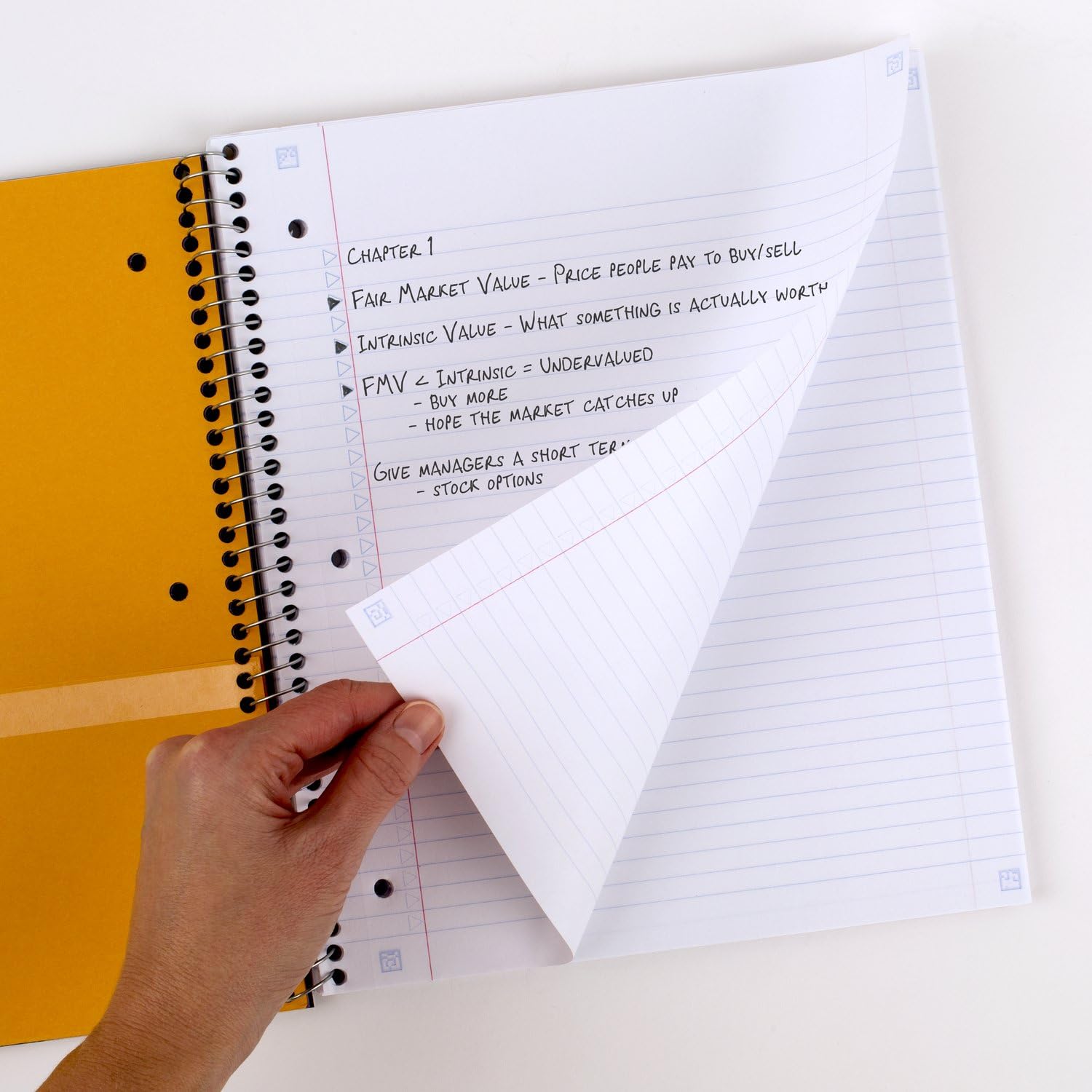 Five Star Spiral Notebook + Study App, 5 Subject, College Ruled Paper, Fights Ink Bleed, Water Resistant Cover, 8-1/2" x 11", 200 Sheets, Red (72077)-UPStoxs