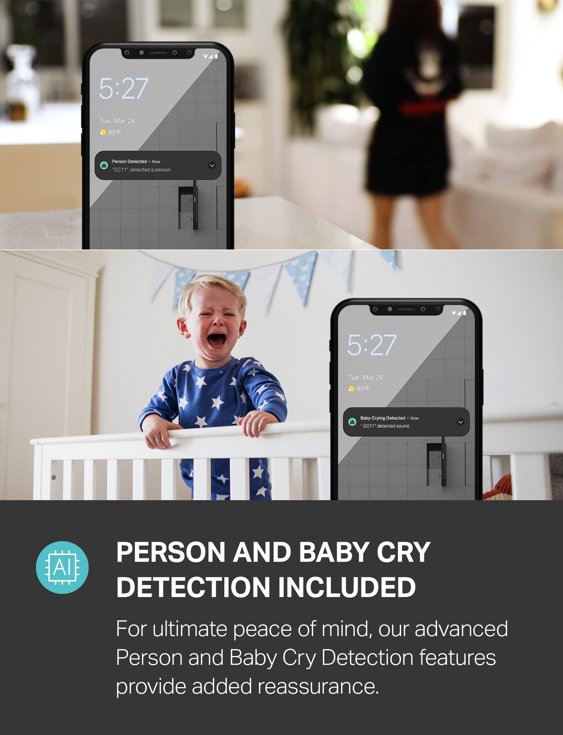 Kasa Smart Indoor Pan-Tilt Home Security Camera, 1080p HD Dog Camera w/Night Vision, Motion Detection for Baby & Pet Monitor, Cloud & SD Card Storage, Works w/ Alexa & Google Home, 2.4G WiFi (EC71)-UPStoxs