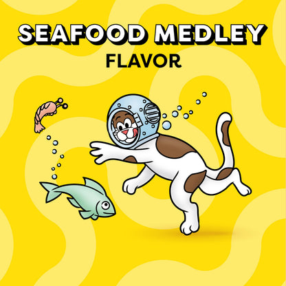 TEMPTATIONS Classic Crunchy and Soft Cat Treats, SEAFOOD MEDLEY, Multiple Sizes-UPStoxs