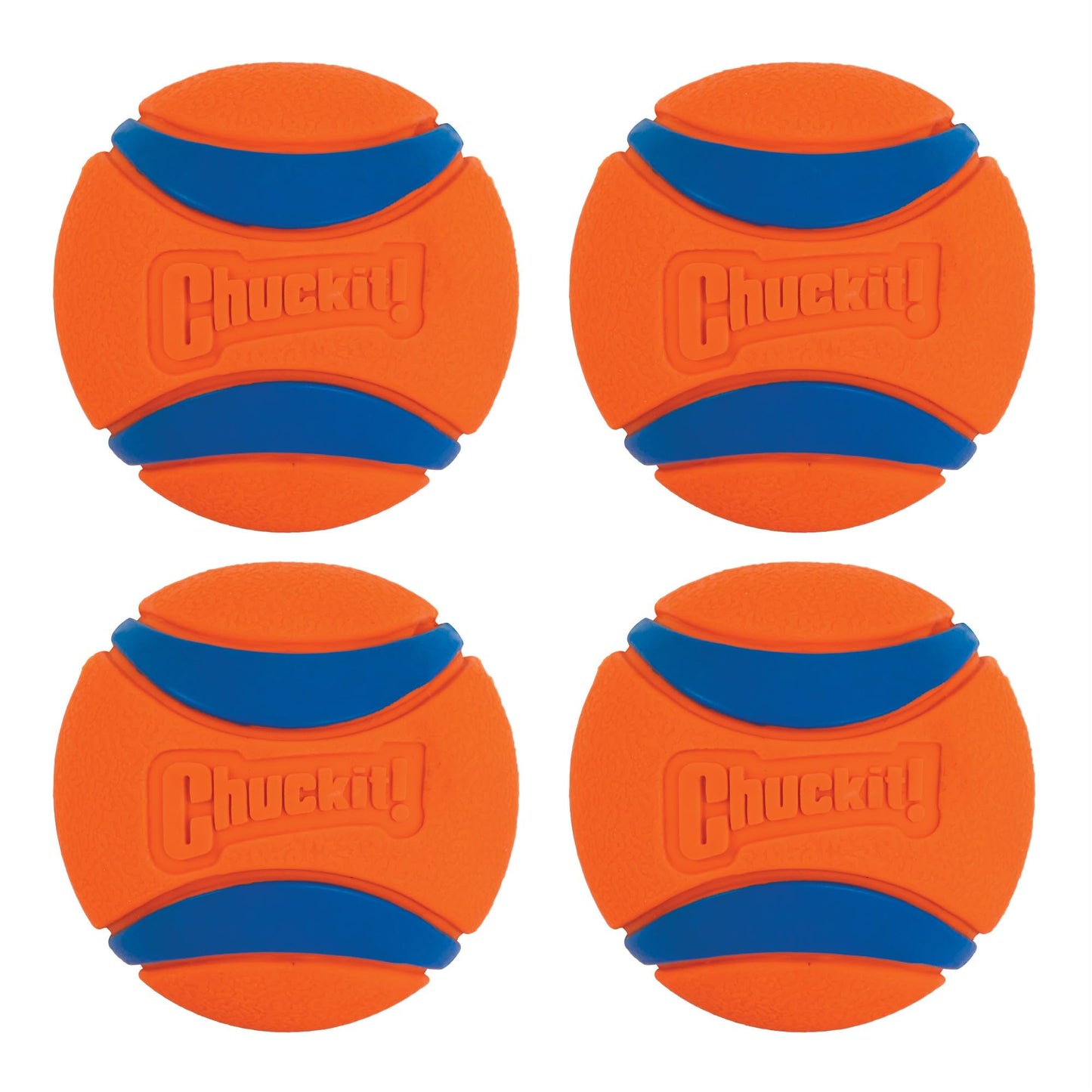 Chuckit Ultra Ball Dog Toy, Medium (2.5 Inch Diameter) Pack of 4, for Breeds 20-60 Lbs-UPStoxs