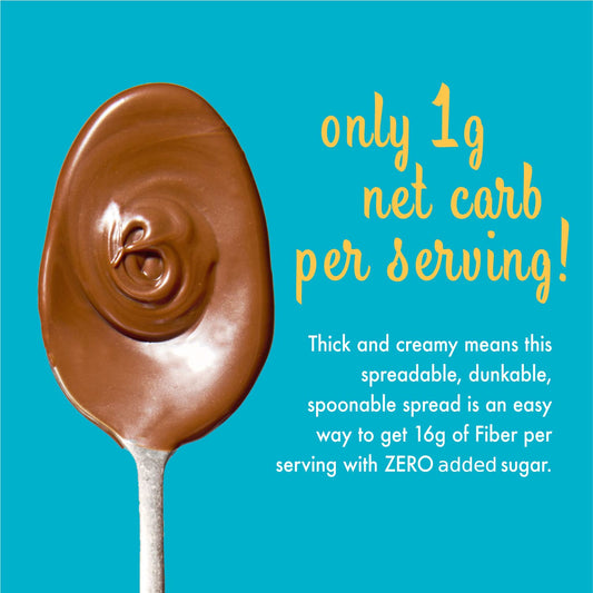 ChocZero Milk Chocolate Hazelnut Spread - Keto Friendly, No Sugar Added, Best Low Carb Dessert, Perfect Topping for Almond Flour Pancakes, Naturally Sweetened with Monk Fruit (1 jar, 12 oz)-UPStoxs