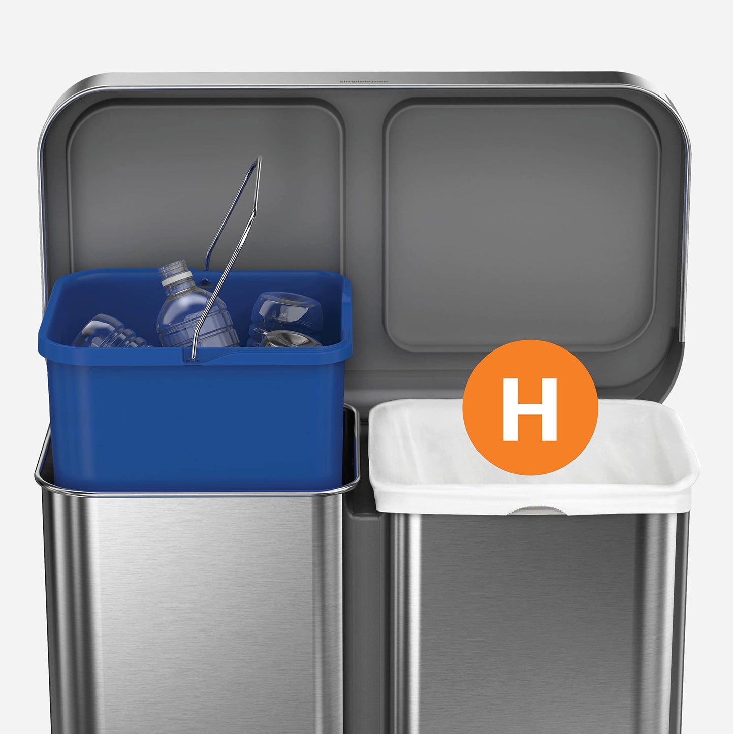 simplehuman Code H 100 Count,Genuine Custom Fit Liners, Drawstring Trash Bags in Dispenser Packs, 30-35 Liter / 8-9 Gallon, White-UPStoxs