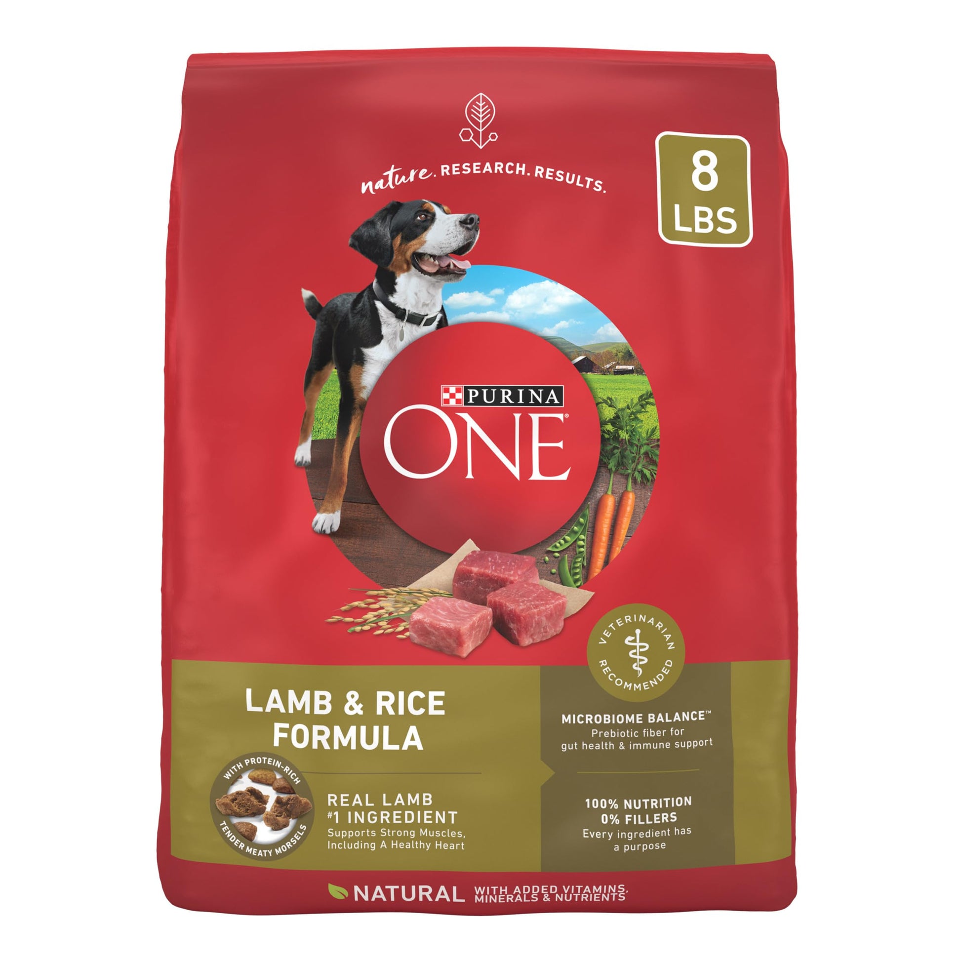 Purina ONE Dry Dog Food Lamb and Rice Formula - 8 lb. Bag-UPStoxs