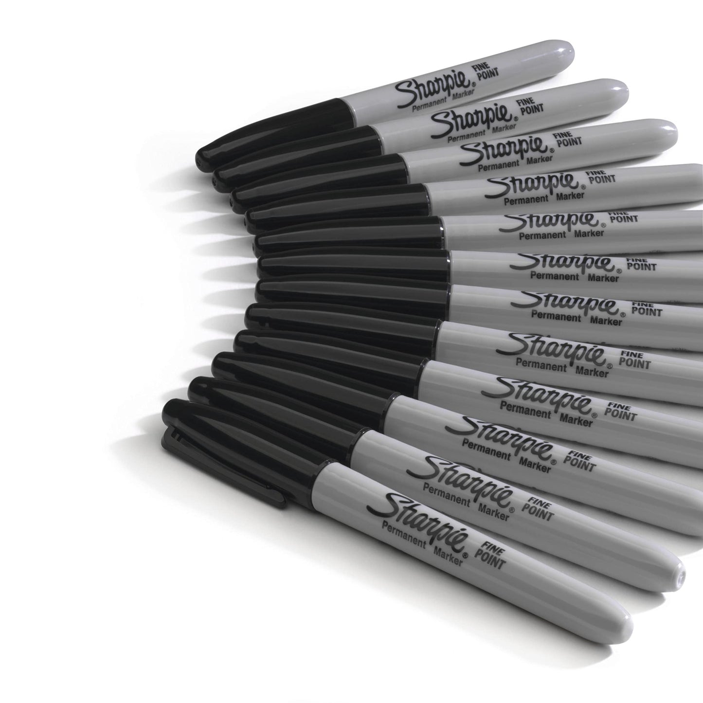 Sharpie Permanent Markers, Fine Point, Black, 12 Count, Proudly Permanent Ink, Intensely Brilliant Colors-UPStoxs
