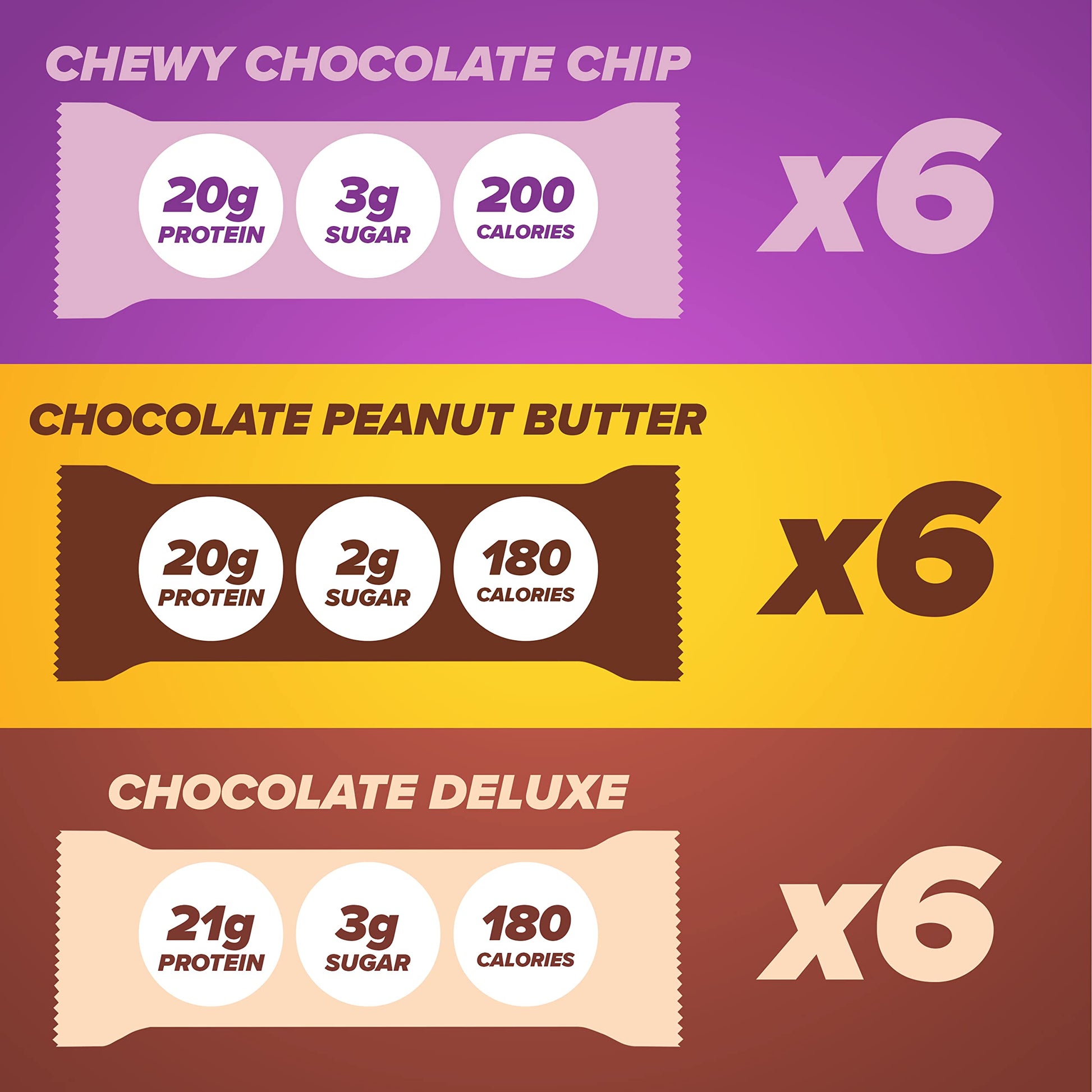 Pure Protein Bars Chocolate Variety Pack (18 ct)-UPStoxs