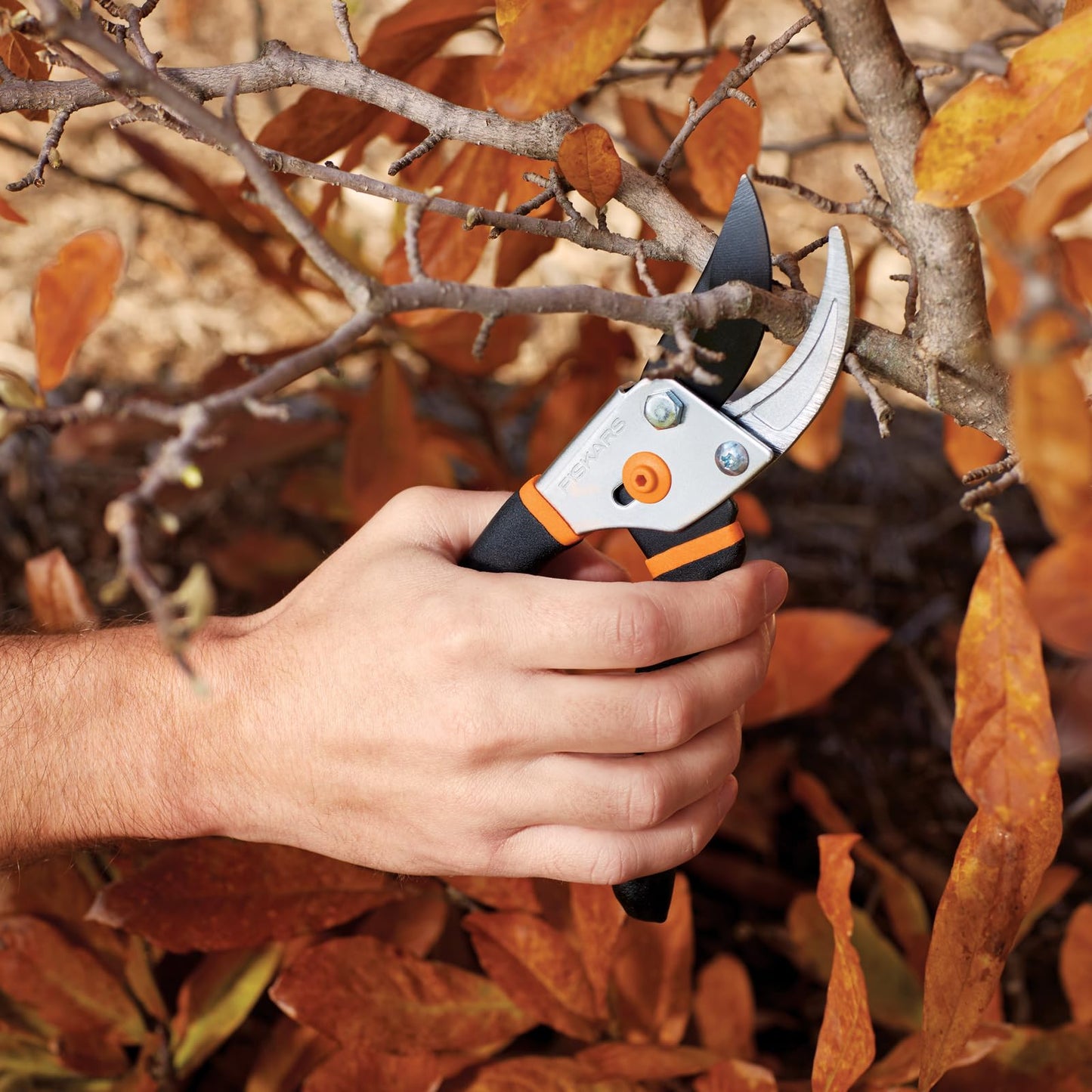 Fiskars Bypass Pruning Shears, 5/8-Inch Cut Capacity Garden Clippers, Gardening Scissors with Sharp, Rust Resistant Steel Blade-UPStoxs