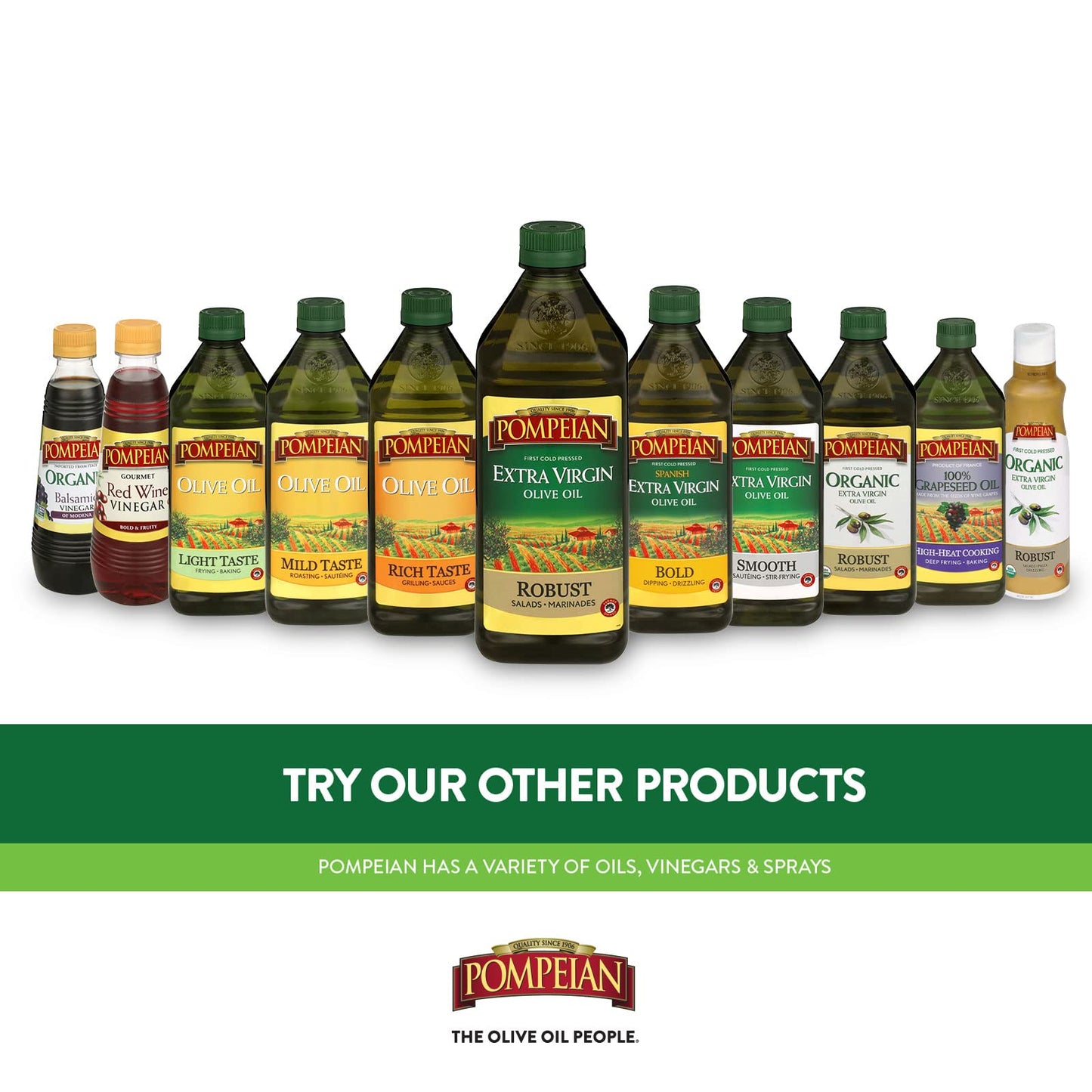 Pompeian Robust Extra Virgin Olive Oil, First Cold Pressed, Full-Bodied Flavor, Perfect for Salad Dressings & Marinades, 48 FL. OZ.-UPStoxs