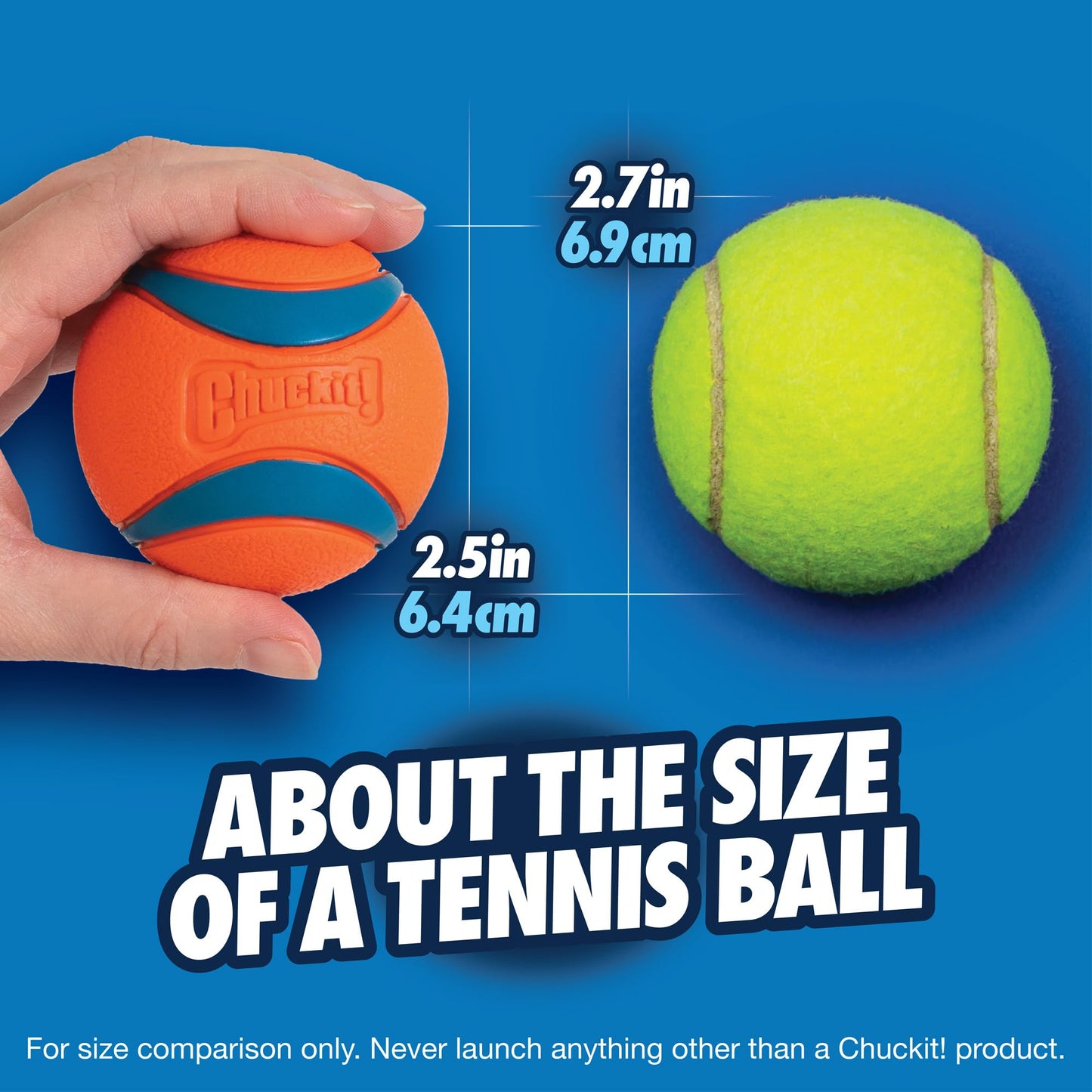 Chuckit Ultra Ball Dog Toy, Medium (2.5 Inch Diameter) Pack of 2, for breeds 20-60 lbs-UPStoxs