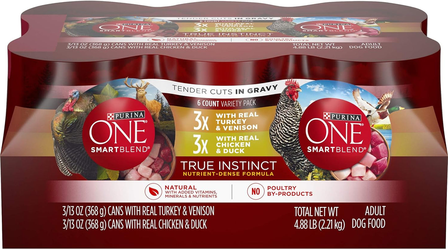 Purina ONE Natural True Instinct Variety Pack, Adult Wet Dog Food, 13 oz., 24 ct.