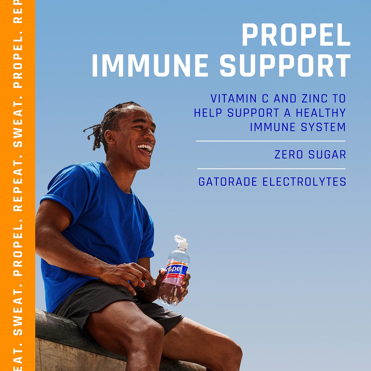 Propel Immune Support with Vitamin C + Zinc, 3 Flavor Variety Pack, 16 Fl Oz (Pack of 12)-UPStoxs