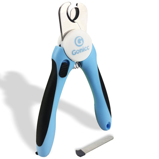 gonicc Professional Small Dog and Cat Nail Clippers Sharp Stainless Steel Pet Nail Trimmers(with Free Nail File in Handle), for Rabbit, Small Animal, with Safety Guard to Avoid Overcutting-UPStoxs