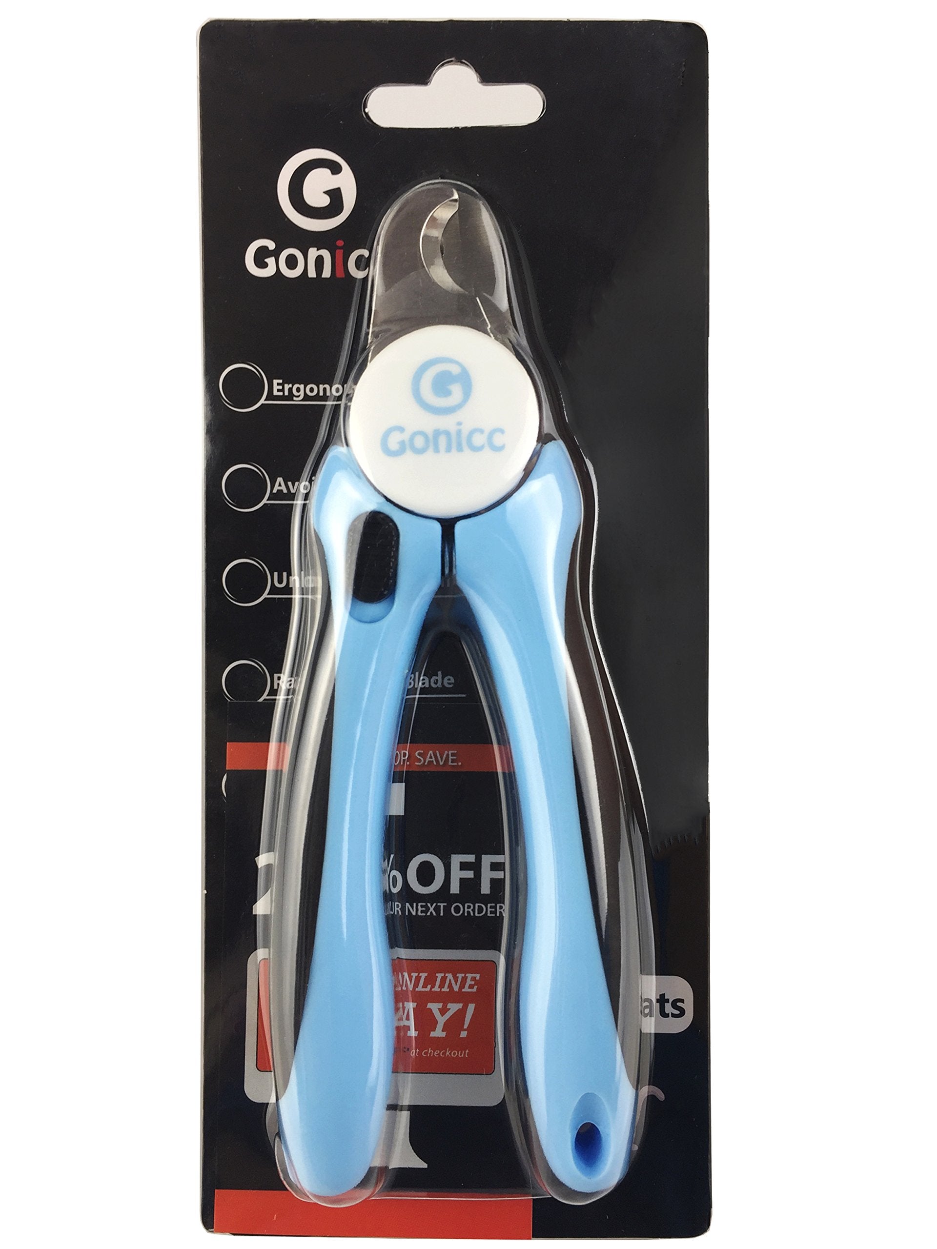 gonicc Dog & Cat Pets Nail Clippers and Trimmers - with Safety Guard to Avoid Overcutting, Free Nail File, Razor Sharp Blade - Professional Grooming Tool for Pets-UPStoxs