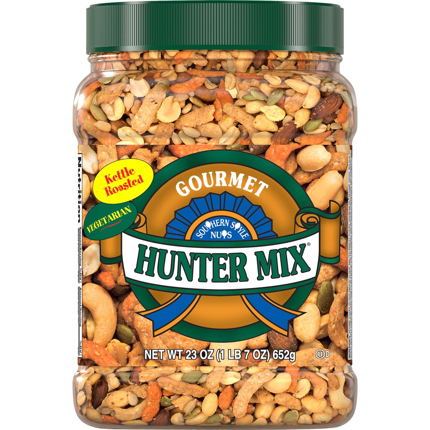 Southern Style Nuts Gourmet Hunter Mix, 23 Ounces, Sesame Sticks, Peanuts, Sunflower Kernels, Almonds, Cashews, and Pepitas-UPStoxs