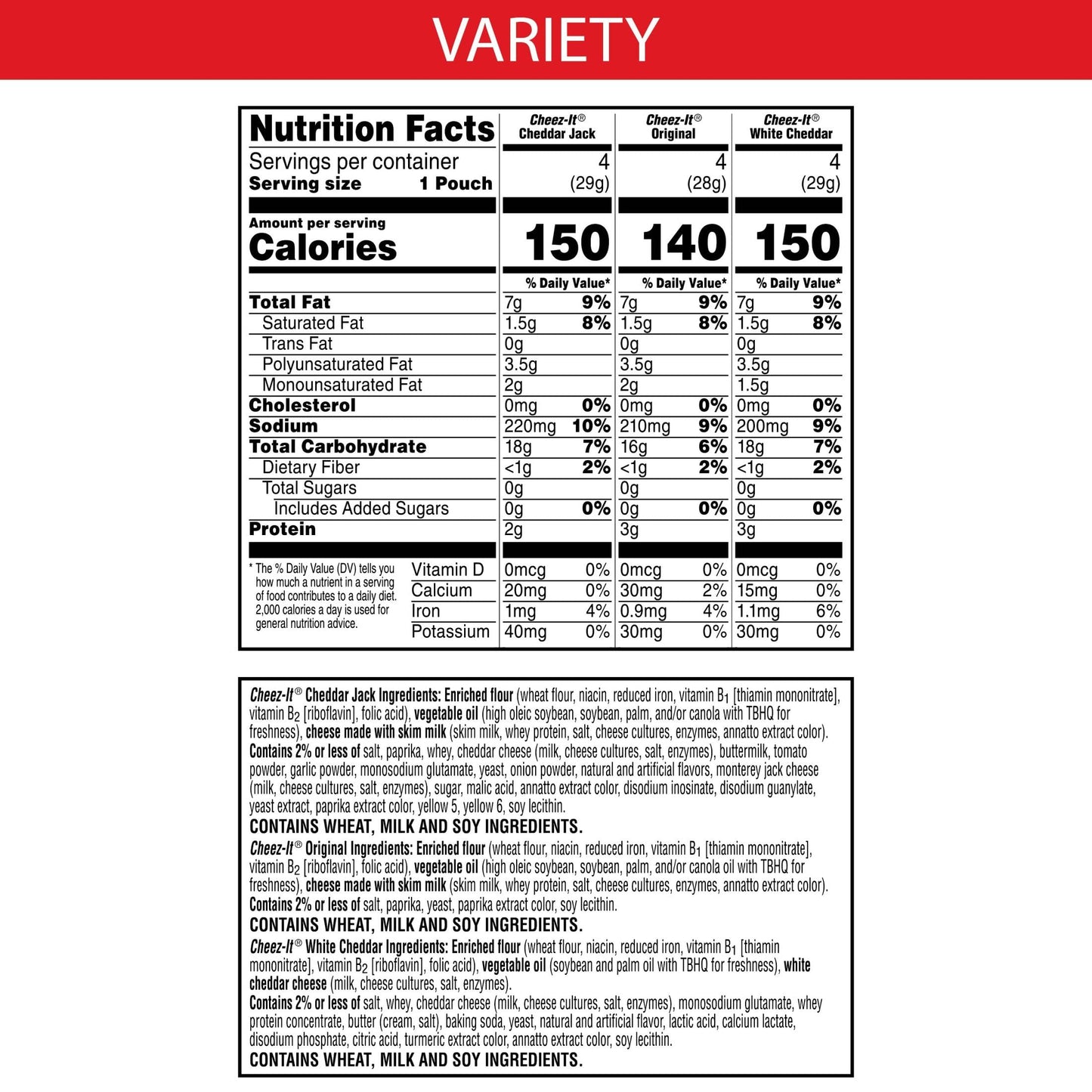 Cheez-It Cheese Crackers, Baked Snack Crackers, Lunch Snacks, Variety Pack, 12.1oz Box (12 Packs)-UPStoxs