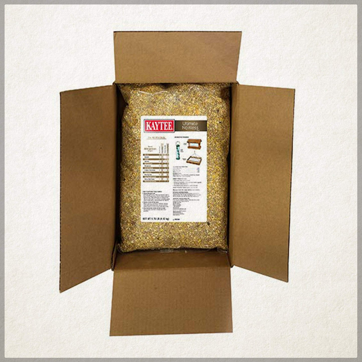 Kaytee Wild Bird Ultimate No Mess Wild Bird Food Seed For Cardinals, Finches, Chickadees, Nuthatches, Woodpeckers, Grosbeaks, Juncos and Other Colorful Songbirds, 9.75 Pound-UPStoxs