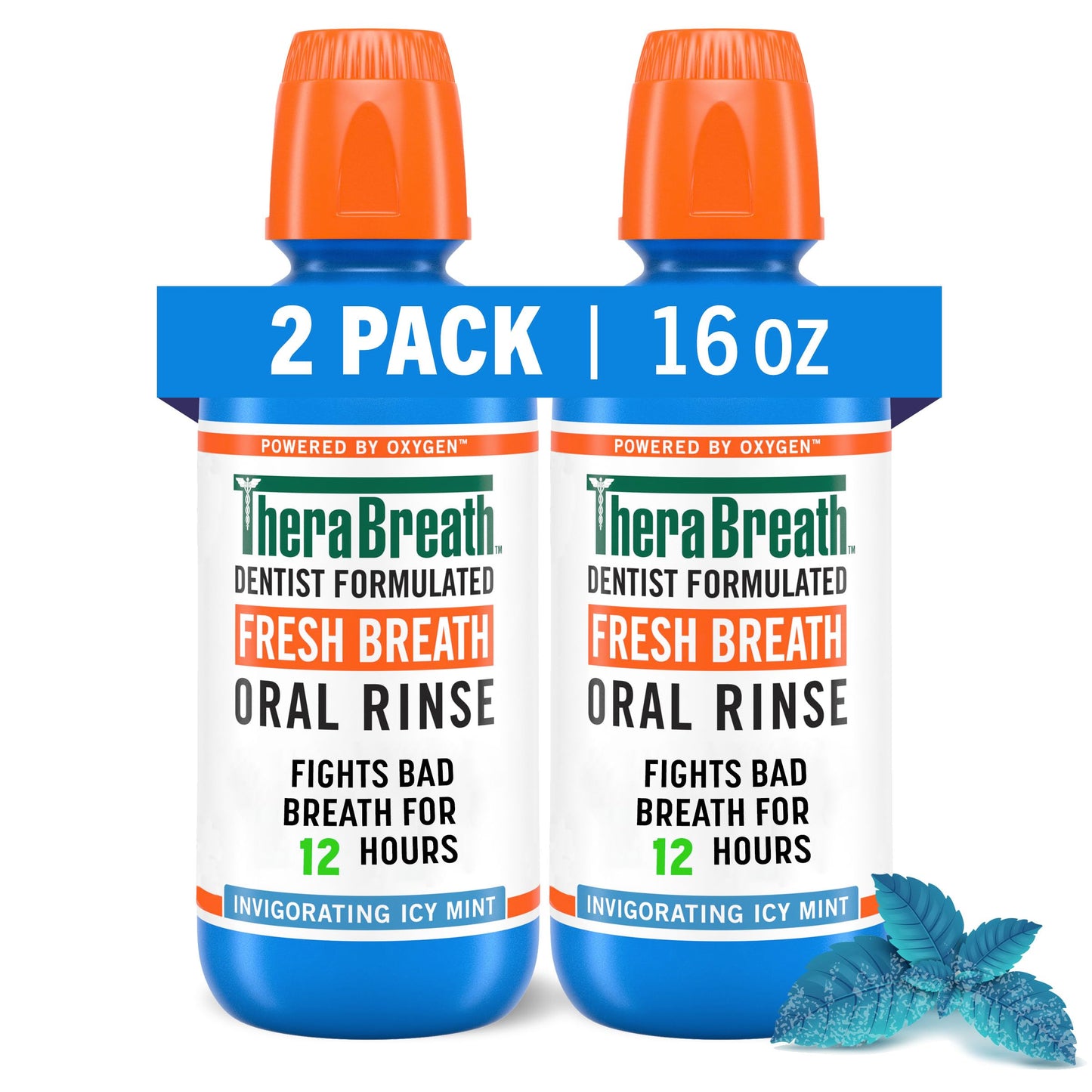 TheraBreath Mouthwash & Lozenges Bundle, Fresh Breath Alcohol-Free Mint Mouthwash 16 Fl Oz (Pack of 2) & Sugar-Free Mandarin Mint Lozenges for Dry Mouth 24 Count-UPStoxs