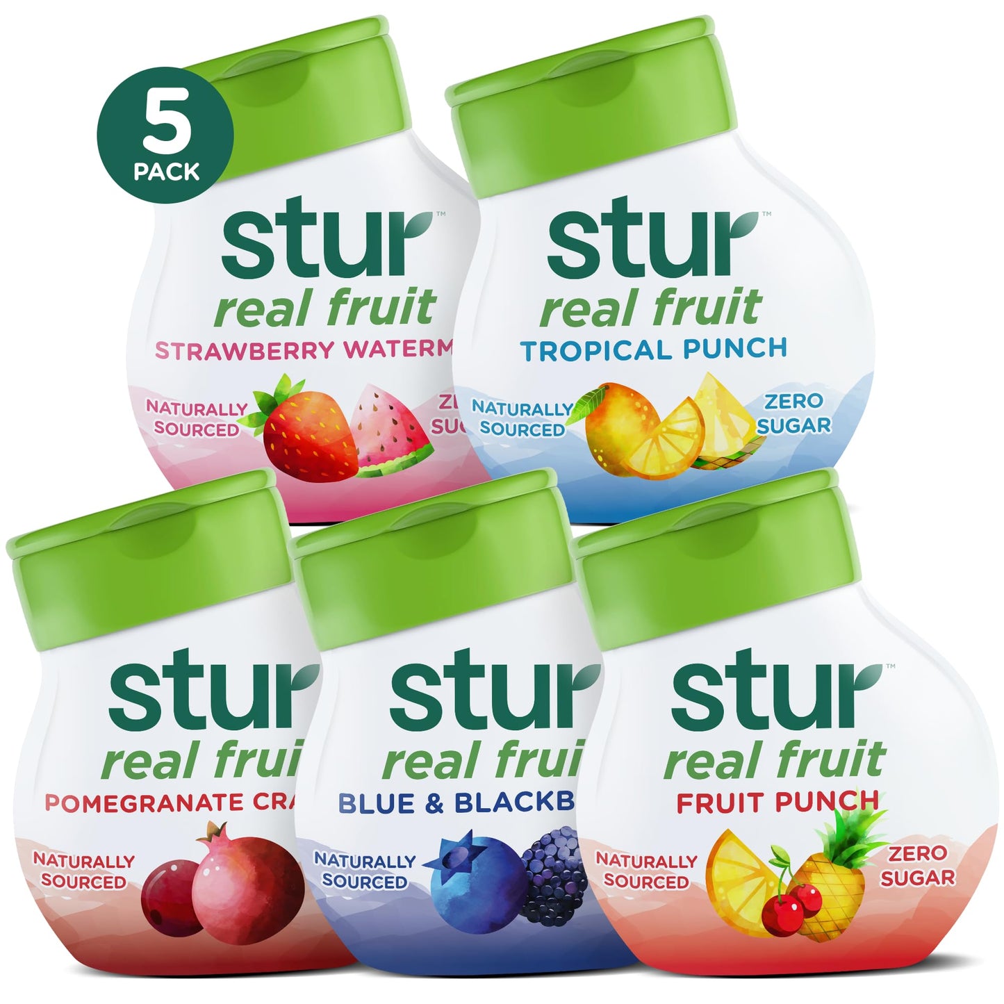 Stur Liquid Water Enhancer | Classic Variety Pack | Naturally Sweetened | High in Vitamin C & Antioxidants | Sugar Free | Zero Calories | Keto | Vegan | 5 Bottles, Makes 120 Drinks-UPStoxs
