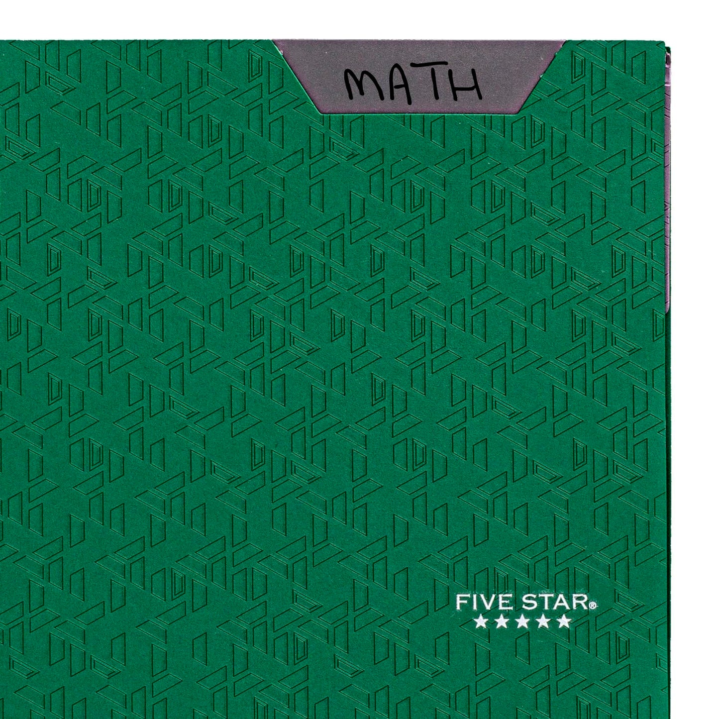 Five Star 2 Pocket Folder, Plastic Folder with Stay-Put Tabs and Prong Fasteners, Fits 3-Ring Binder, Holds 8-1/2" x 11" Paper, Writable Label, Forest Green (72111)-UPStoxs