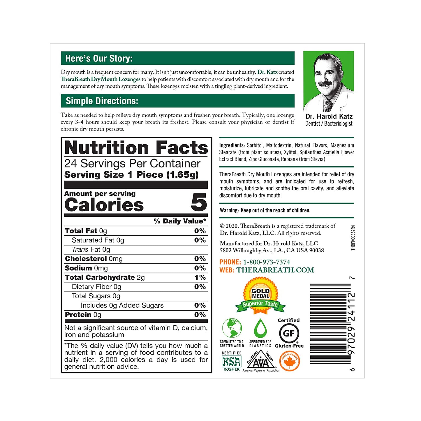 TheraBreath Mouthwash & Lozenges Bundle, Fresh Breath Alcohol-Free Mint Mouthwash 16 Fl Oz (Pack of 2) & Sugar-Free Mandarin Mint Lozenges for Dry Mouth 24 Count-UPStoxs