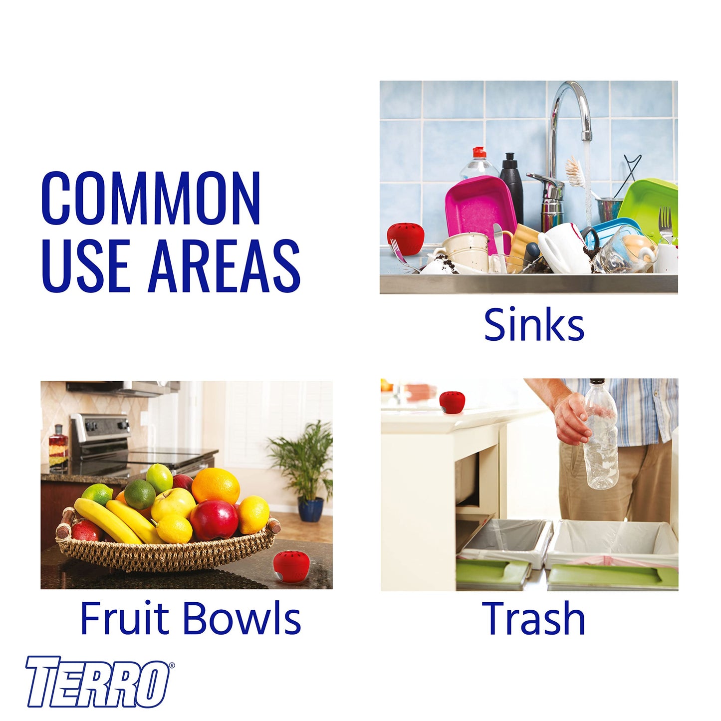 TERRO T2503-3 Ready-to-Use Indoor Fruit Fly Trap with Built in Window - 6 Traps + 270 day Lure Supply-UPStoxs