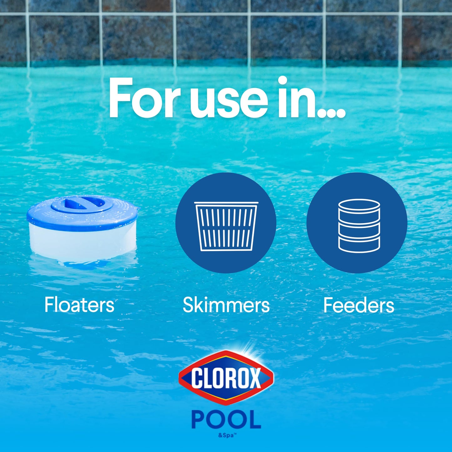 Clorox® Pool&Spa™ XtraBlue 3” Swimming Pool Chlorinating Tablets, 44 Individually Wrapped Tablets, Kills Bacteria & Stops Algae (16.5 LB)-UPStoxs