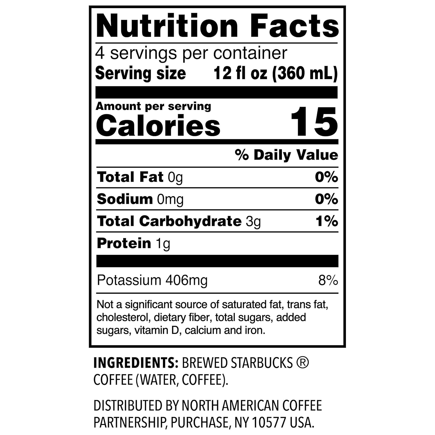 Starbucks Unsweetened Iced Coffee, Medium Roast, 48 fl. oz., 2 pk.-UPStoxs