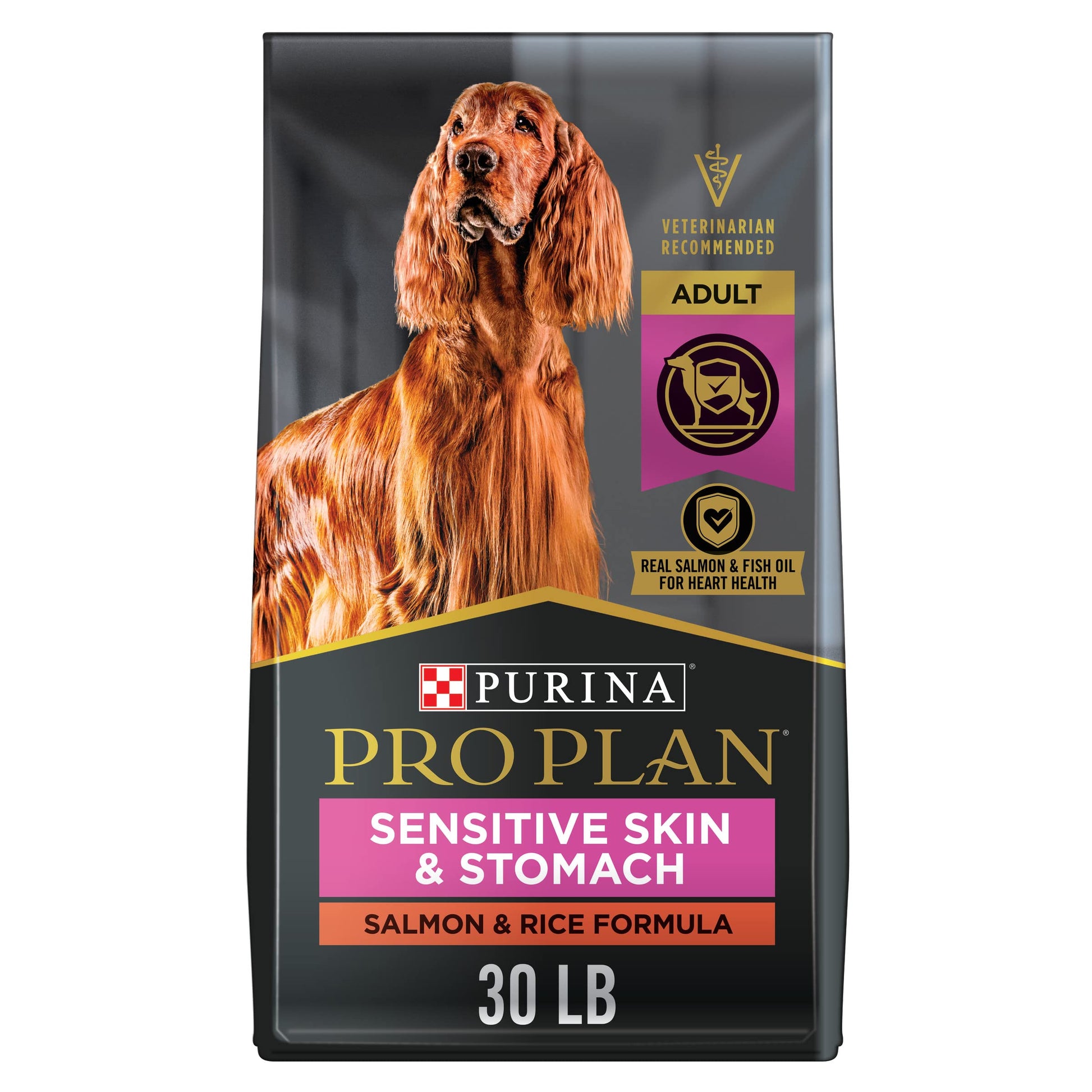 Purina Pro Plan Sensitive Skin and Stomach Dog Food Salmon and Rice Formula - 30 lb. Bag-UPStoxs
