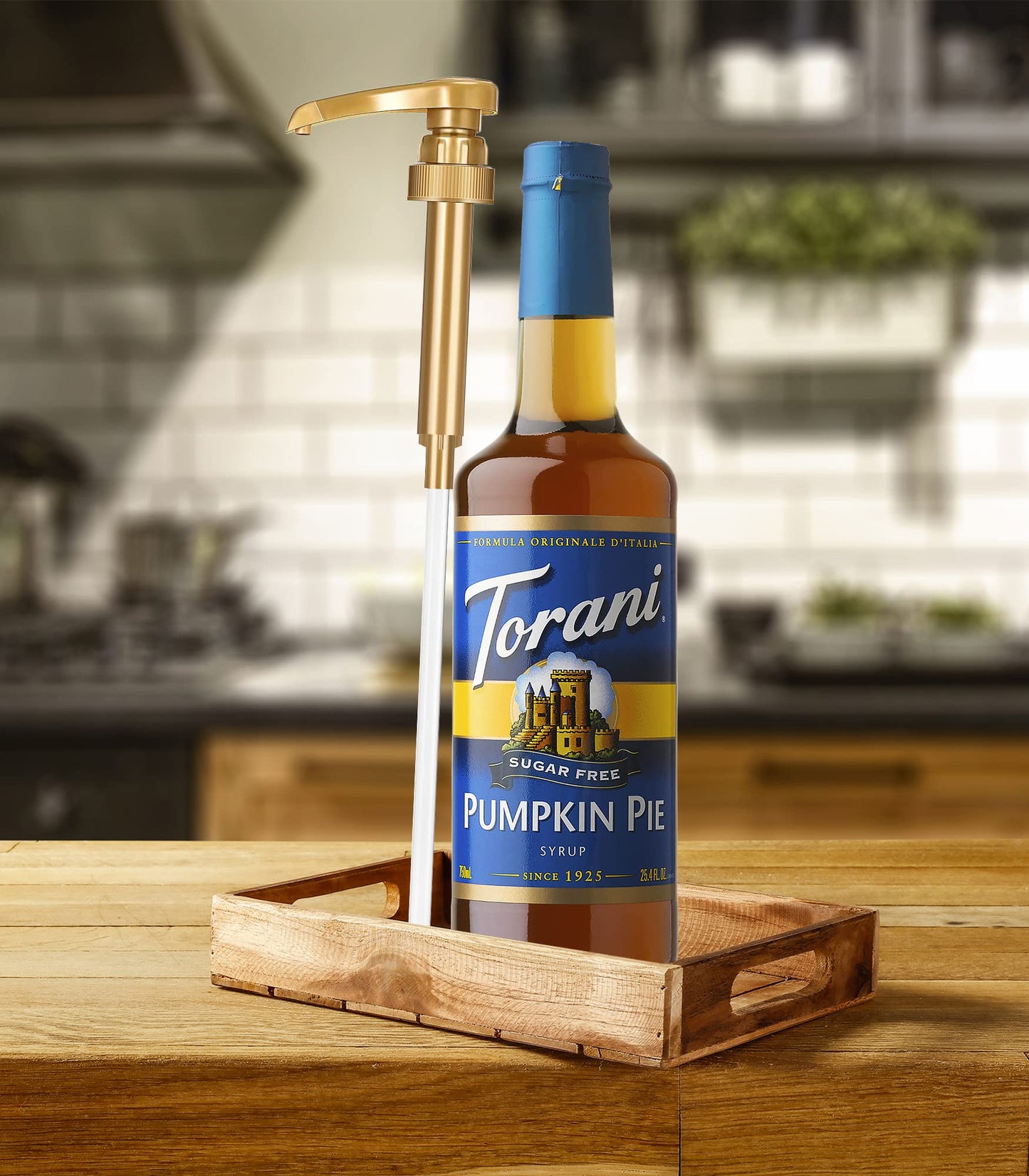 Sugar Free Pumpkin Syrup for Coffee 25.4 Ounces, Torani Sugar Free Pumpkin Pie with Little Squirt Syrup Pump-UPStoxs